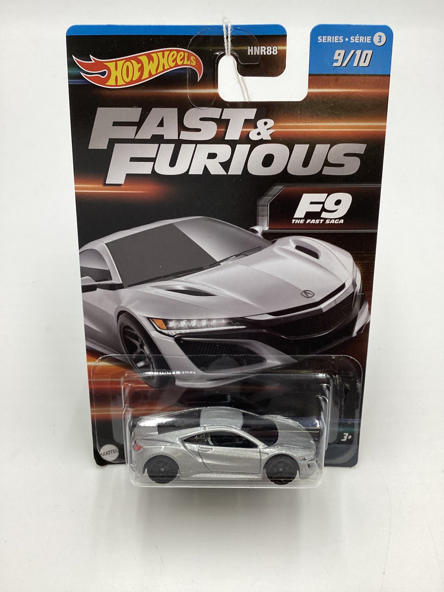 2023 Hot Wheels Fast and Furious Series 3 #9 17 Acura NSX Silver 74C