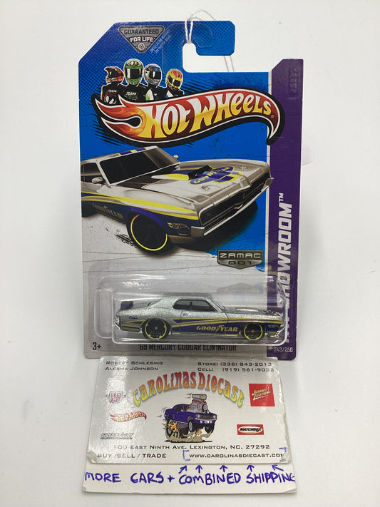 2013 Hot Wheels Zamac 001 #243 69 Mercury Cougar Eliminator Goodyear 146C