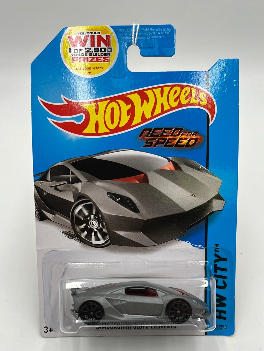 2014 Hot Wheels #39 HW City Lamborghini Sesto Elemento *Veins Back of Card* 102A