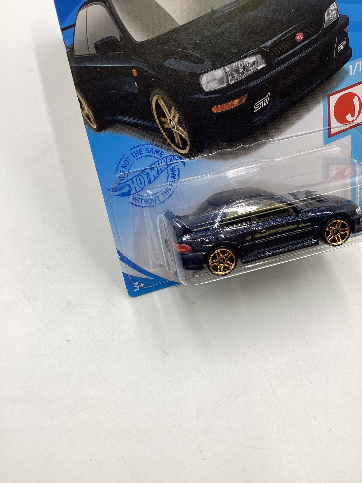 2021 hot wheels #124 *J Hook Crease* 98 Subaru Impreza 22B-STi version Dark Gray 89A