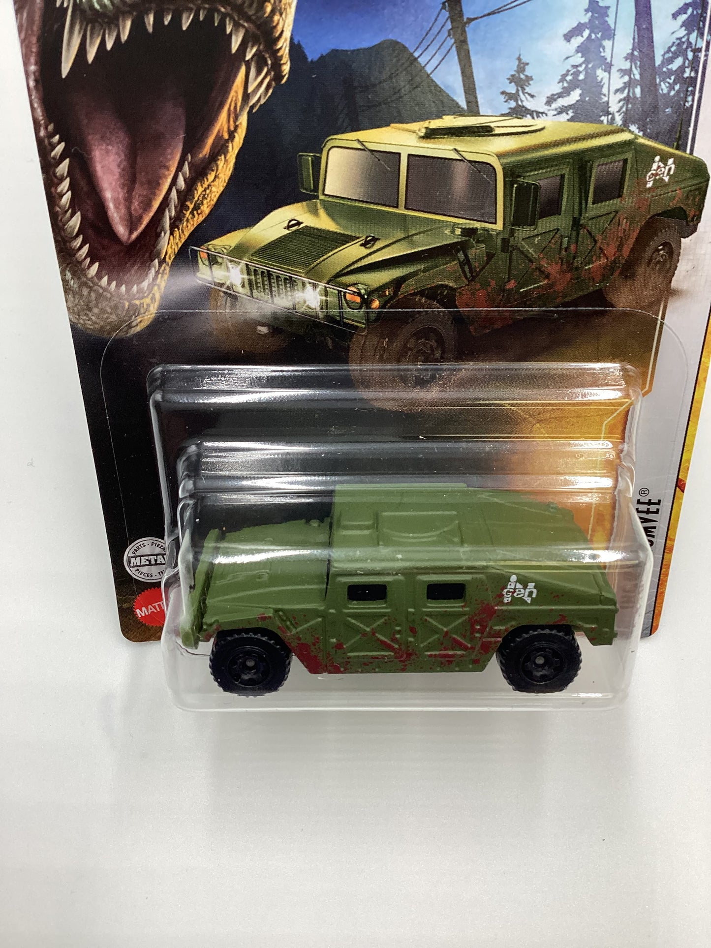 2022 Matchbox Jurassic World Dominion Ingen Humvee Green 163F