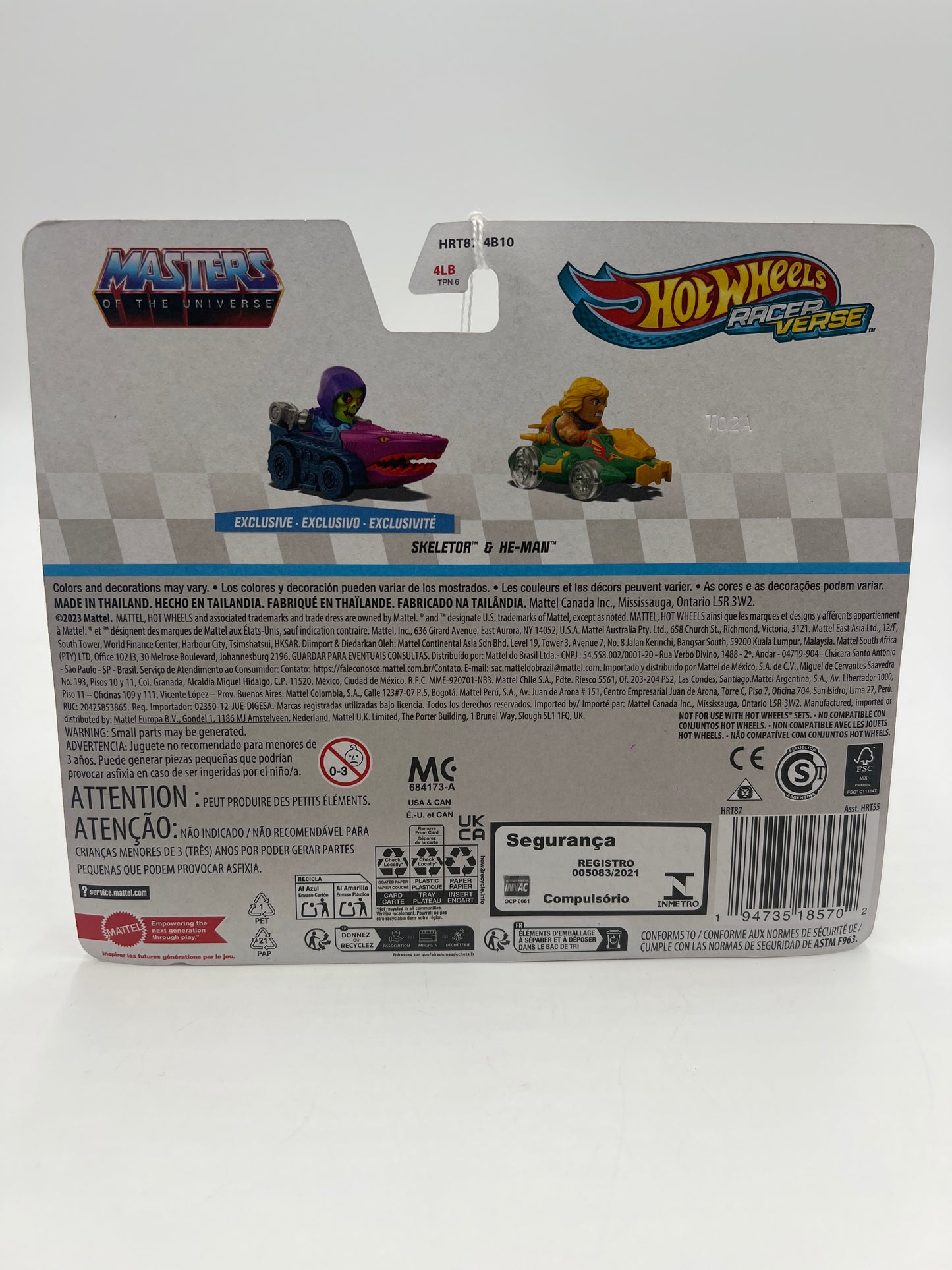 2024 Hot Wheels Racer Verse 2 Pack MOTU Skeletor & He-Man 114C