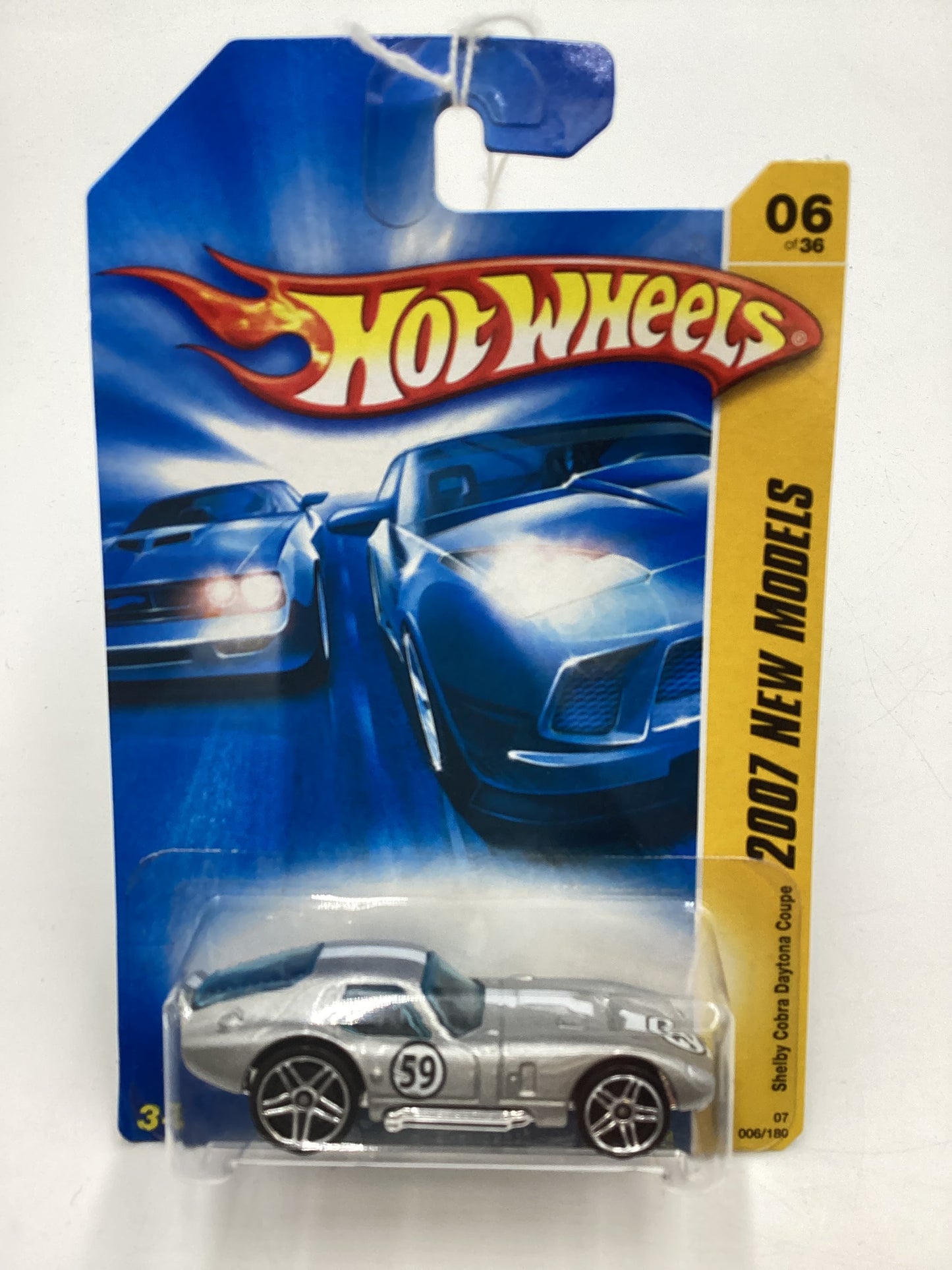 2007 Hot Wheels New Models #6 Shelby Cobra Daytona Coupe Silver 21A