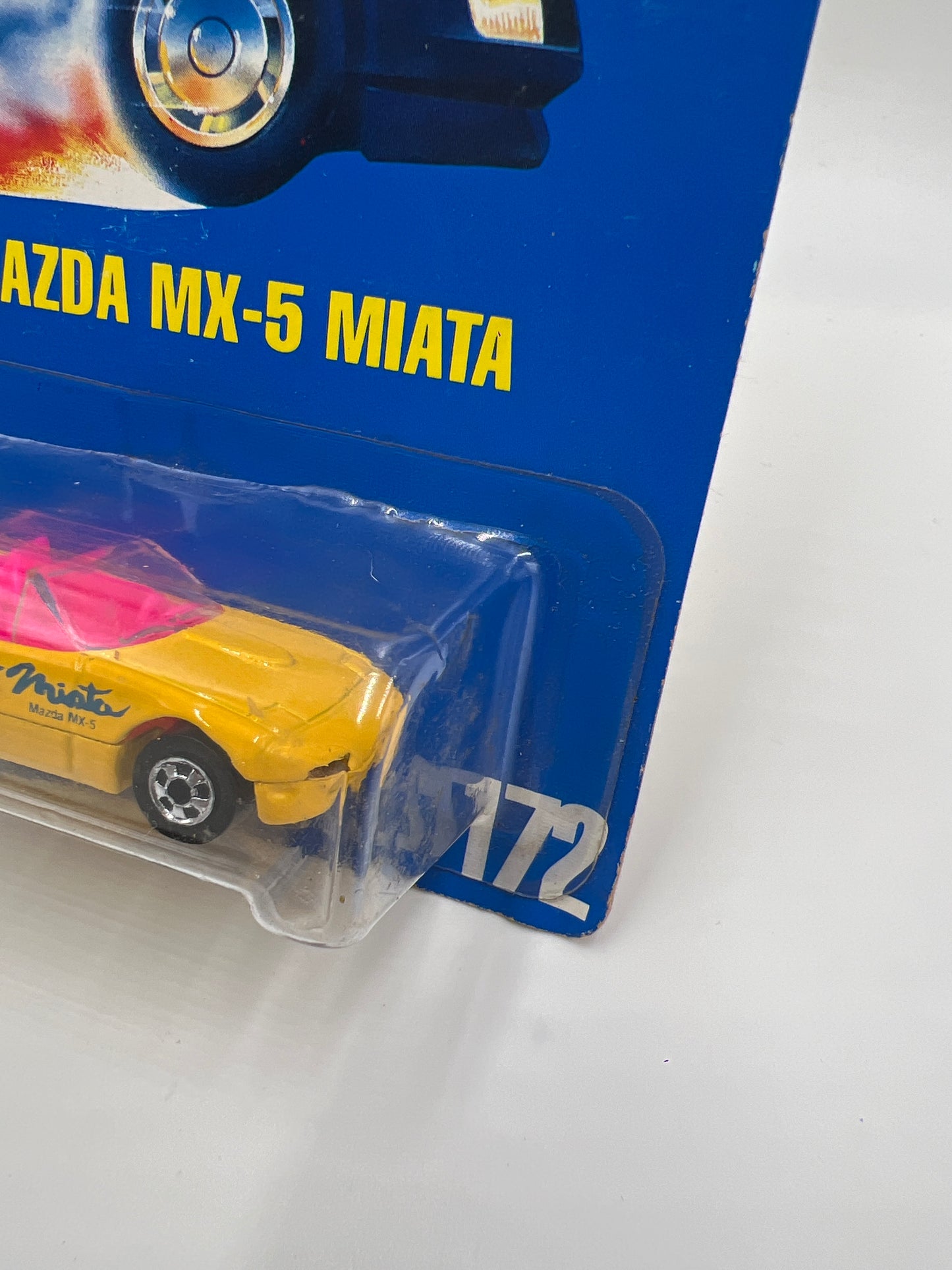 1991 Hot Wheels Collector #172 Mazda MX-5 Miata Yellow 240C