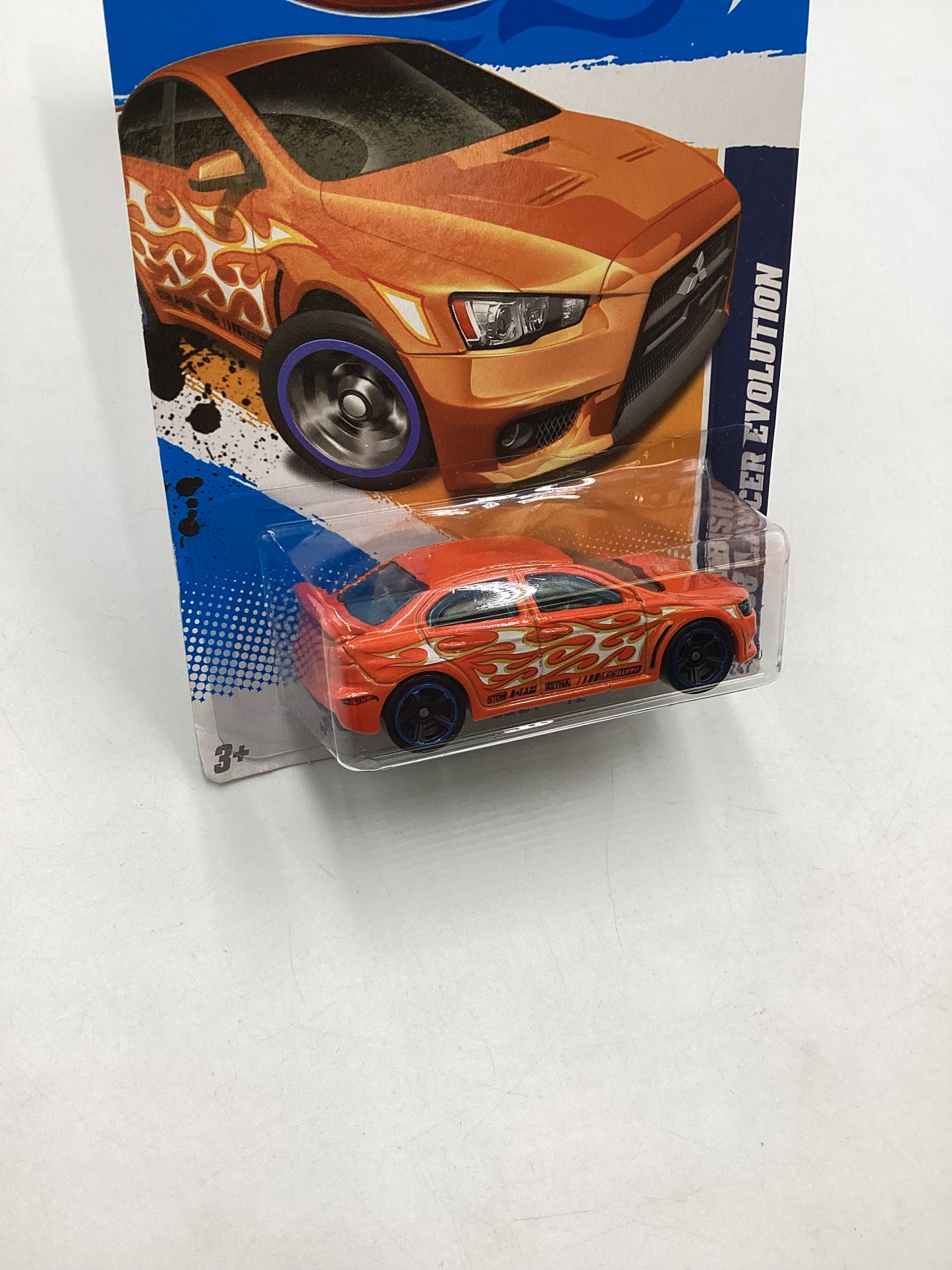 2012 Hot Wheels #158 Orange Mitsubishi 2008 Lancer Evolution 92D