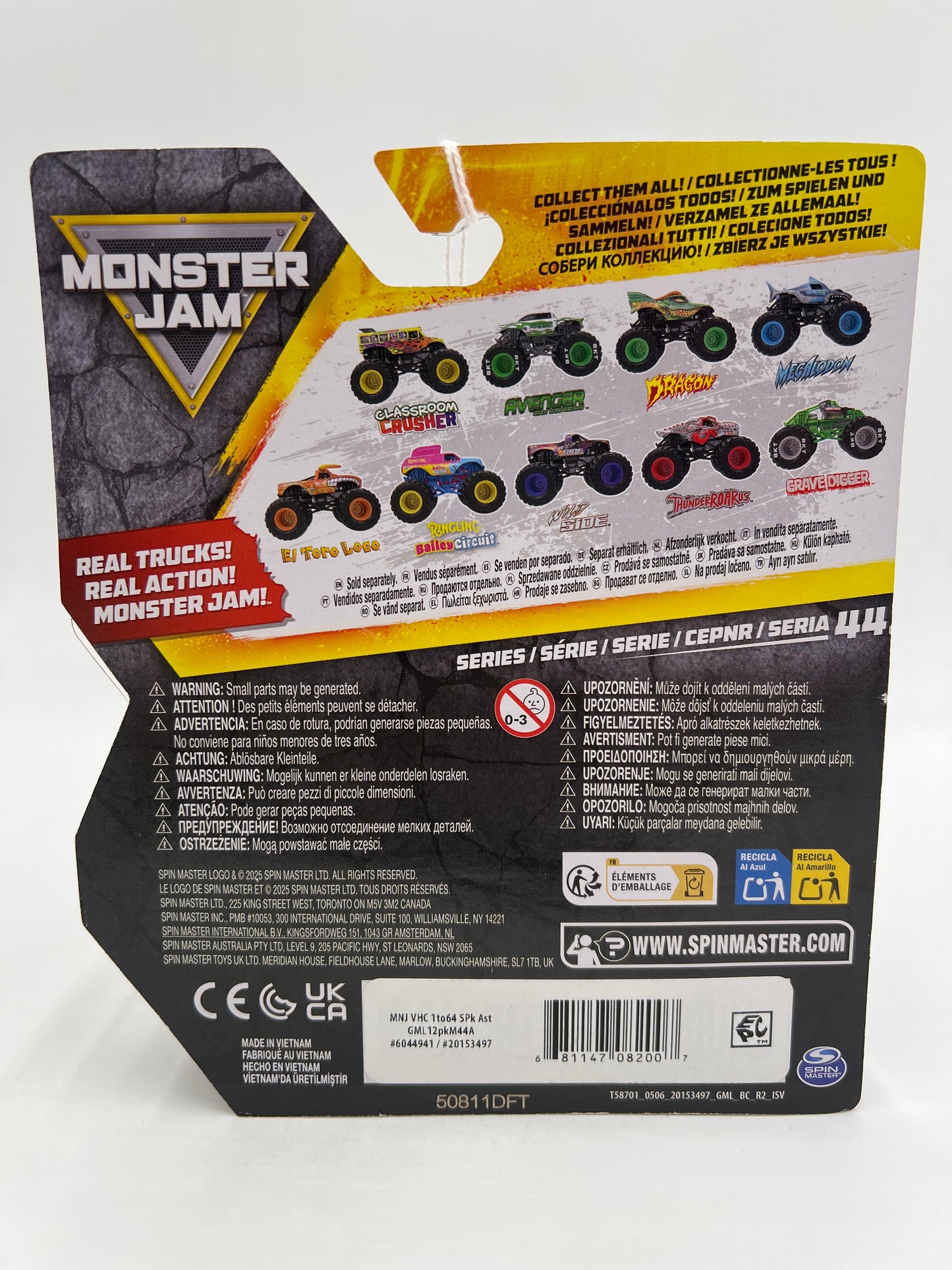 2025 Monster Jam Series 44 Trucks On Duty Classroom Crusher 130A