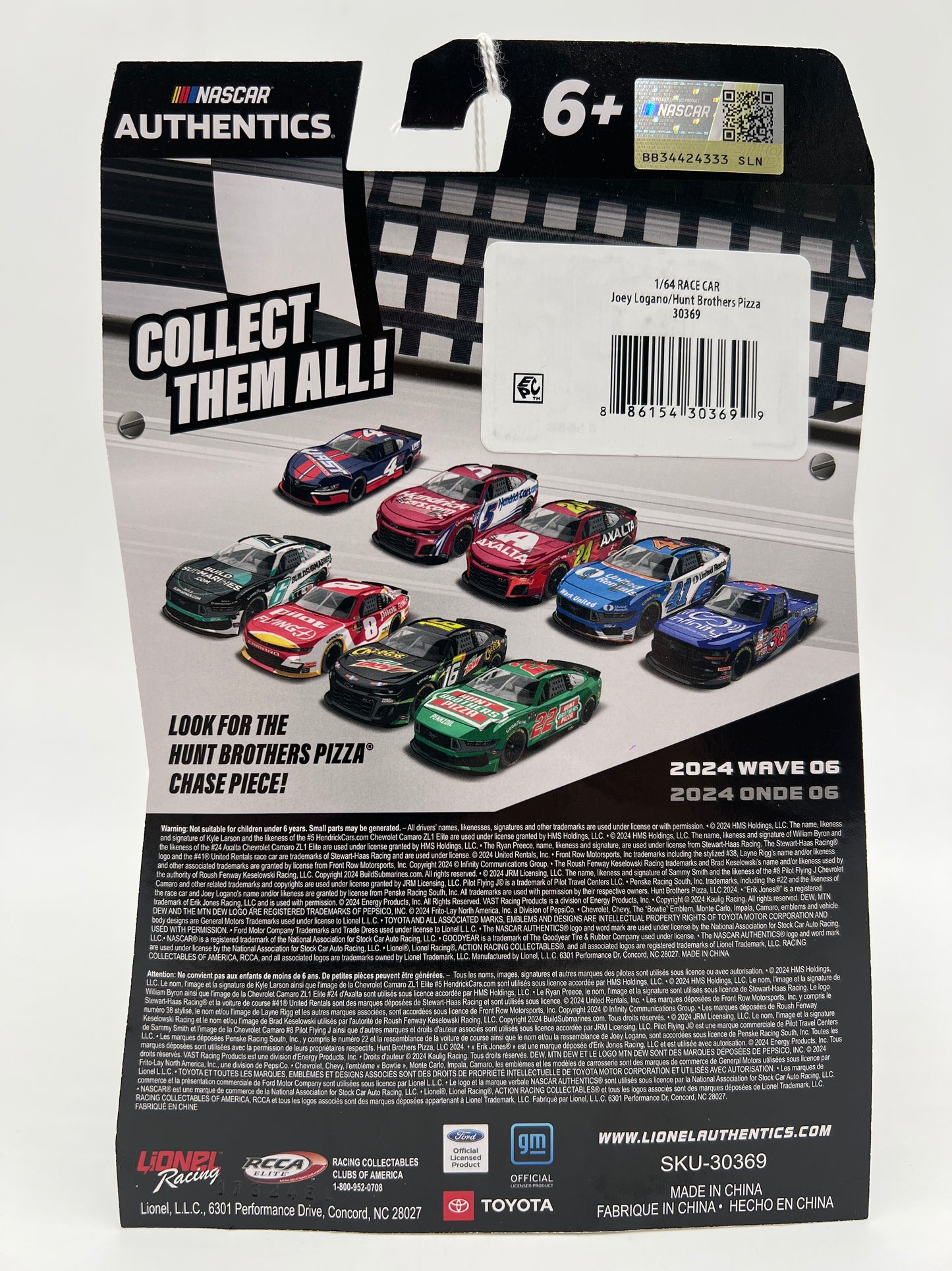 2024 Nascar Authentics Wave 6 #22 CHASE Joey Logano Hunt Brothers Pizza Green