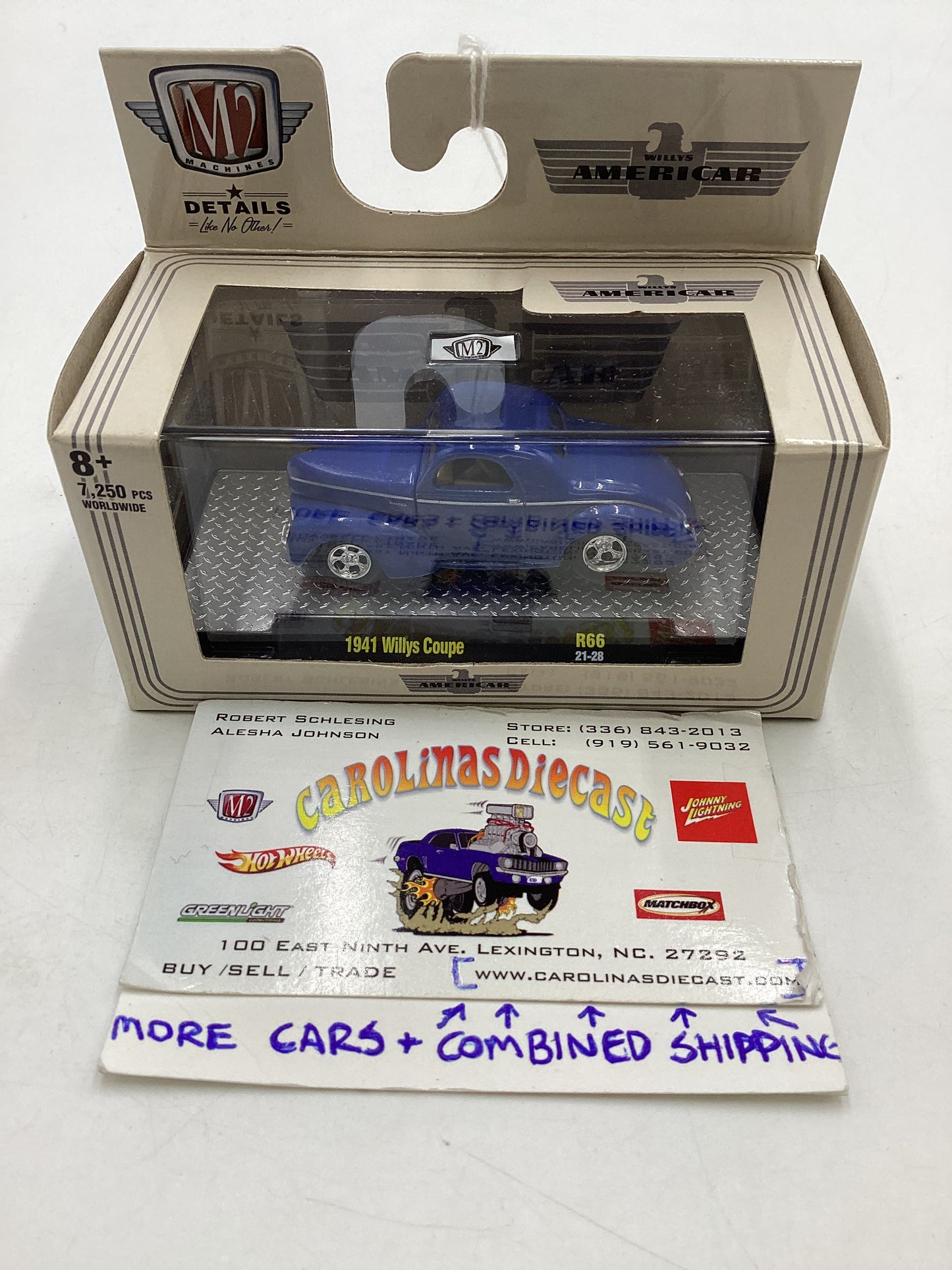 M2 Machines Willys Americar 1941 Willys Coupe Blue R66