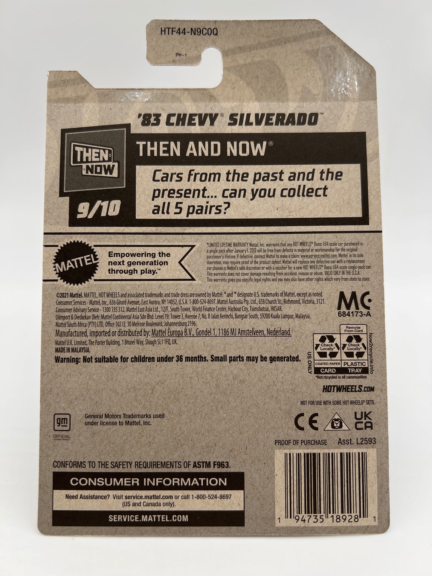 2024 Hot Wheels Super Treasure Hunt #249 83 Chevy Silverado Blue W/Protector