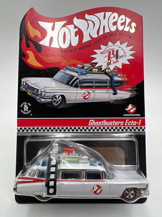 2011 Hot Wheels RLC #4365/6530 Ghostbusters Ecto-1 White W/Protector