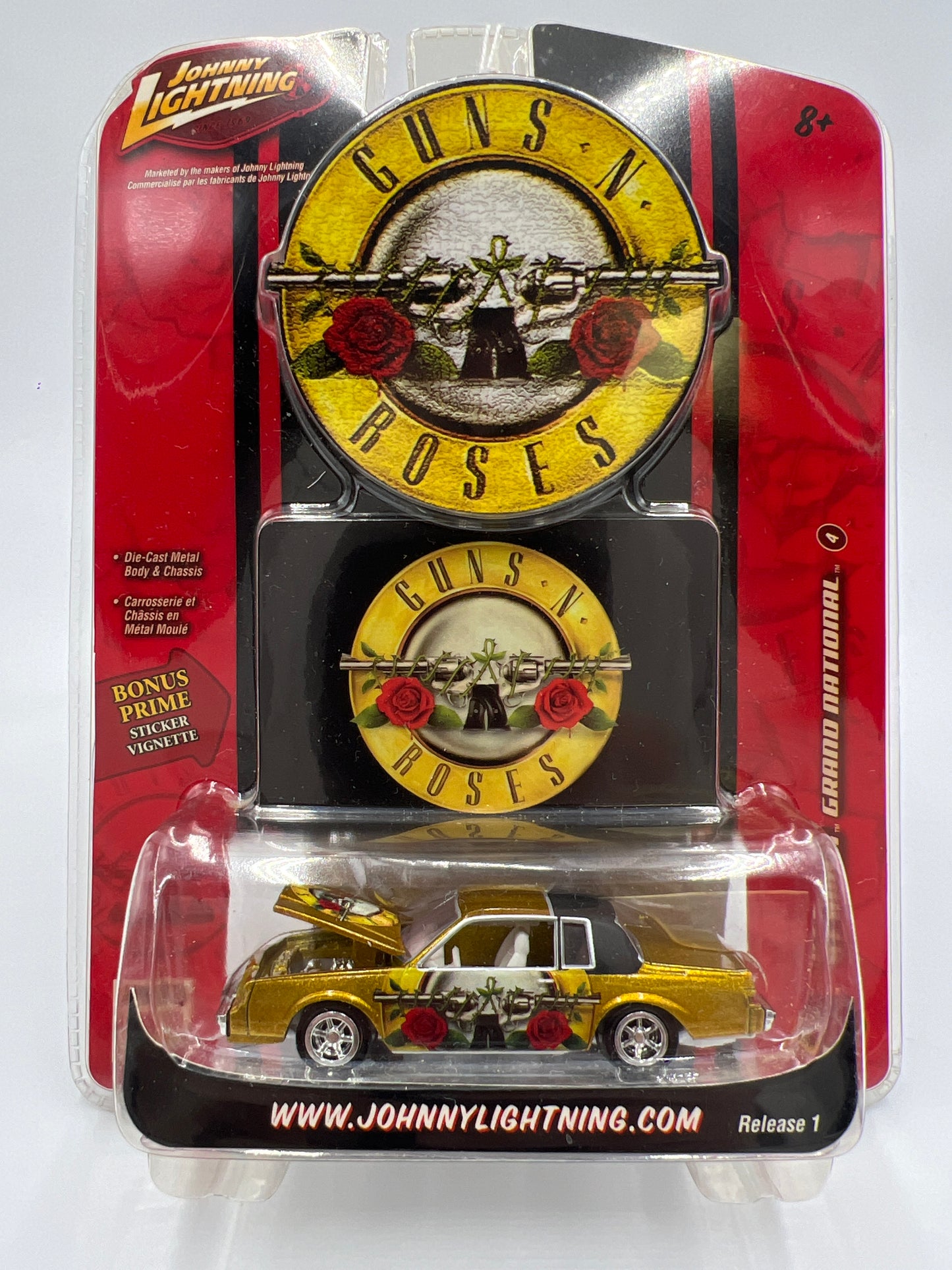 Johnny Lightning Guns N Roses R1 #4 87 Buick Grand National Gold White Lightning Chase VHTF