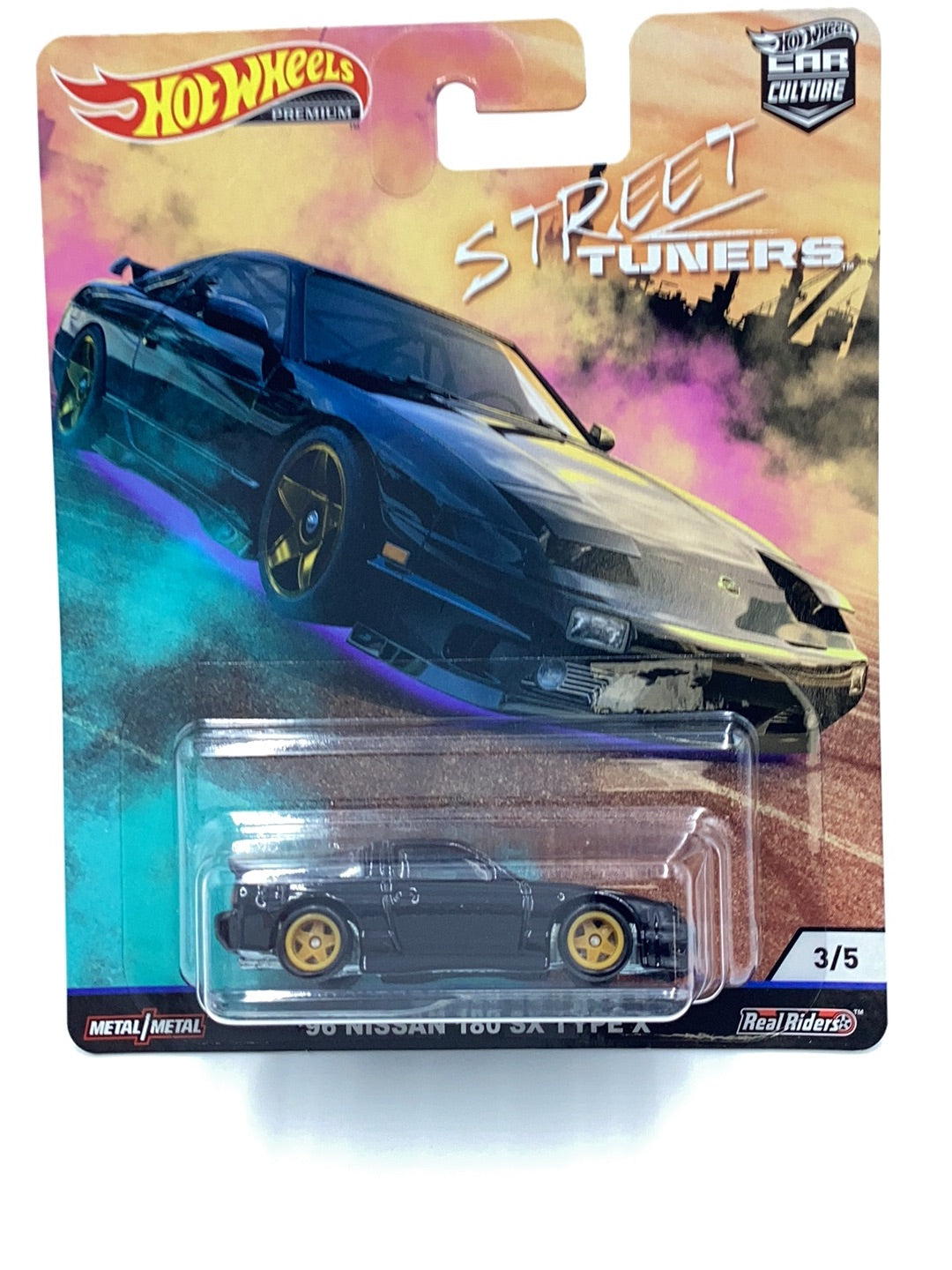 Hot wheels car culture Street Tuners #3 96 Nissan 180 SX Type X with protector