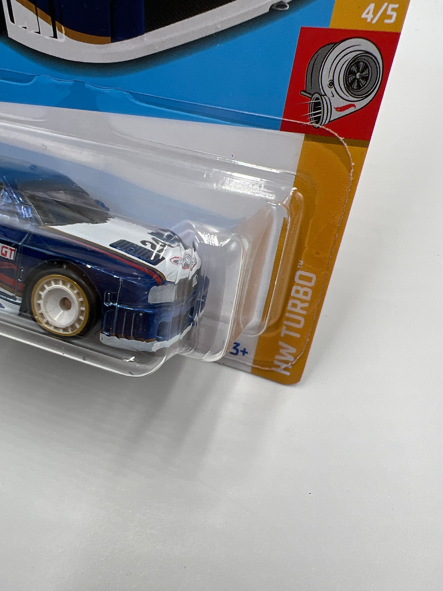 2024 Hot Wheels Turbo #144 Super Treasure Hunt Audi 90 Quattro Blue W/Protector