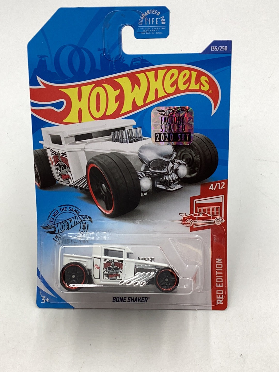 2020 hot wheels red edition #135 Bone Shaker target red factory sealed sticker with protector