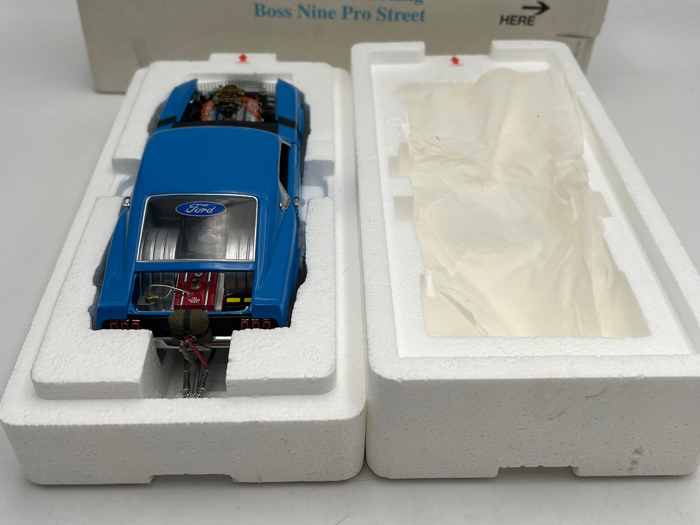 Danbury Mint 1/24 Scale 1969 Ford Mustang Boss Nine Pro Street Blue W/Box VHTF