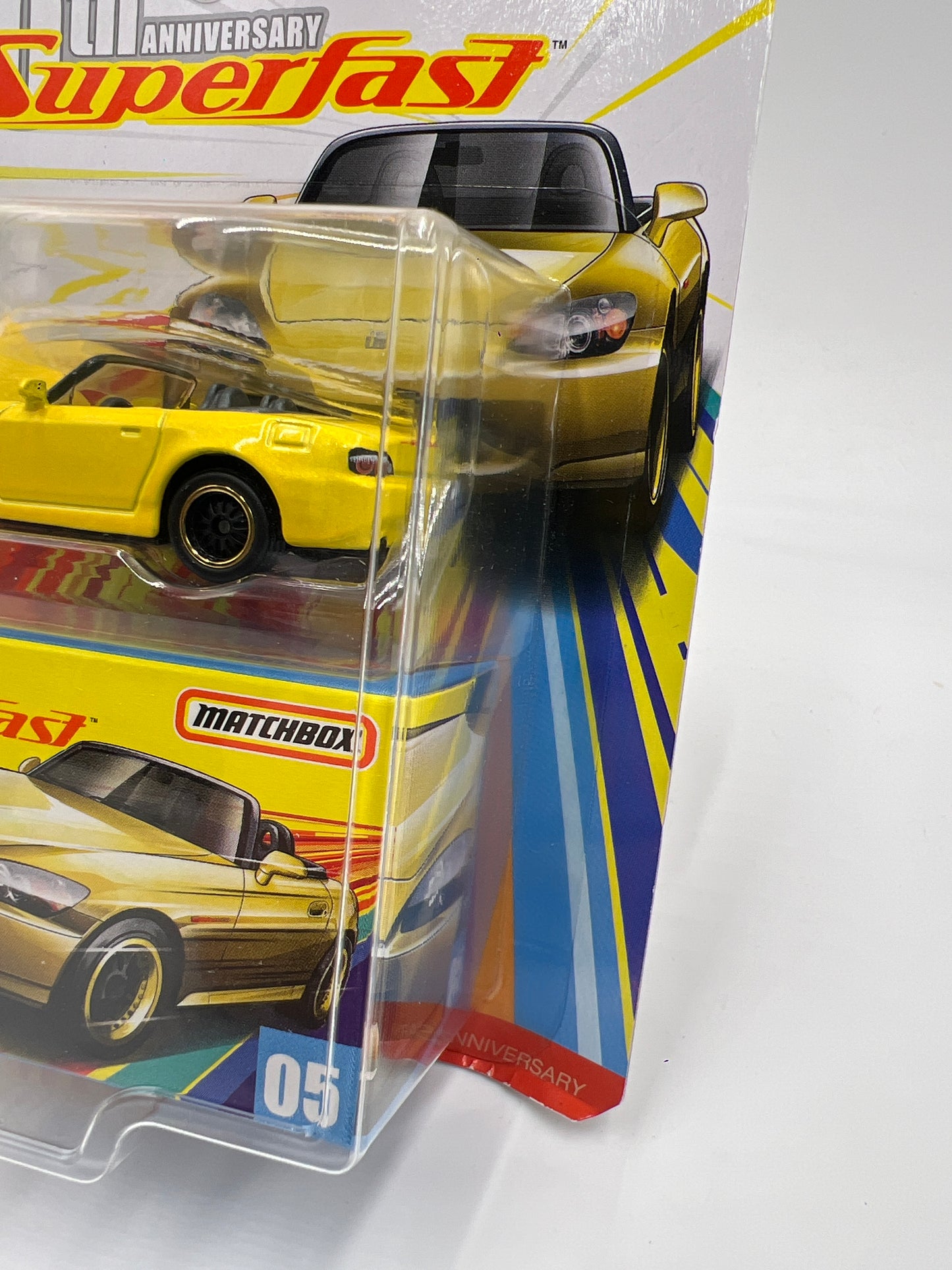Matchbox 50th Anniversary Superfast #5 04 Honda S2000 Yellow 173D