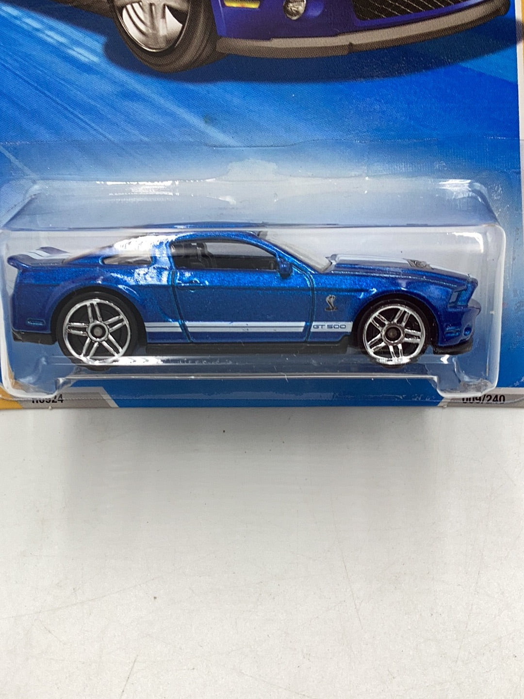 2010 Hot wheels #9 10 Ford Shelby GT500 Blue 22E