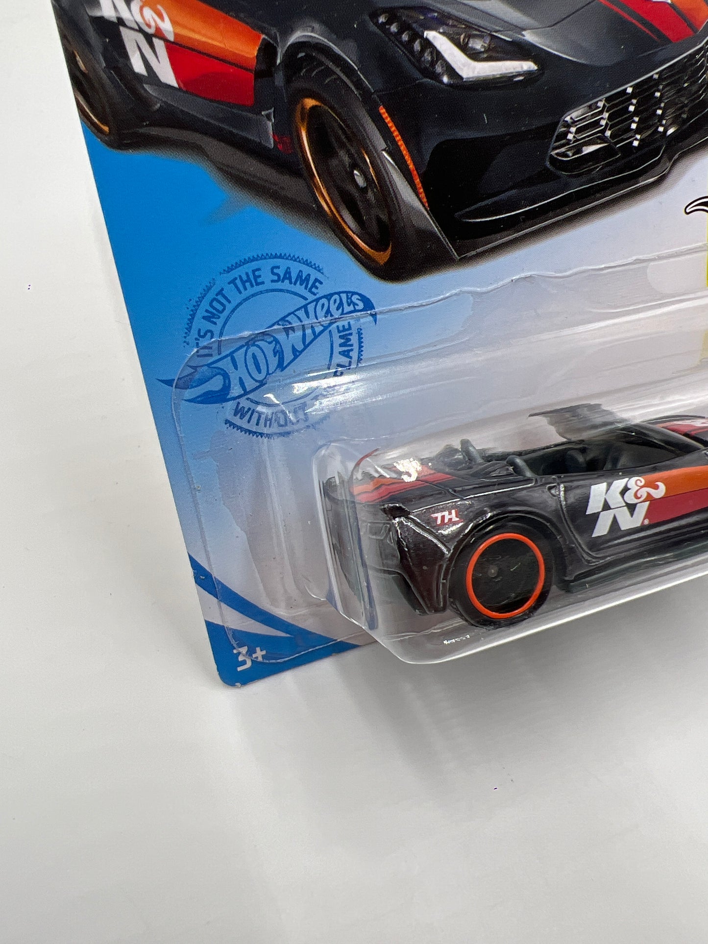 2021 Hot Wheels Super Treasure Hunt #114 Corvette C7 Z06 Convertible Black K&N W/Protector