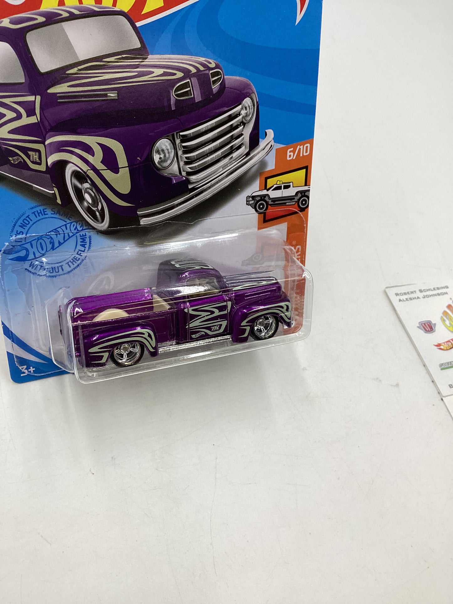 2021 Hot wheels Super Treasure Hunt 49 Ford F1 #225 W/Protector