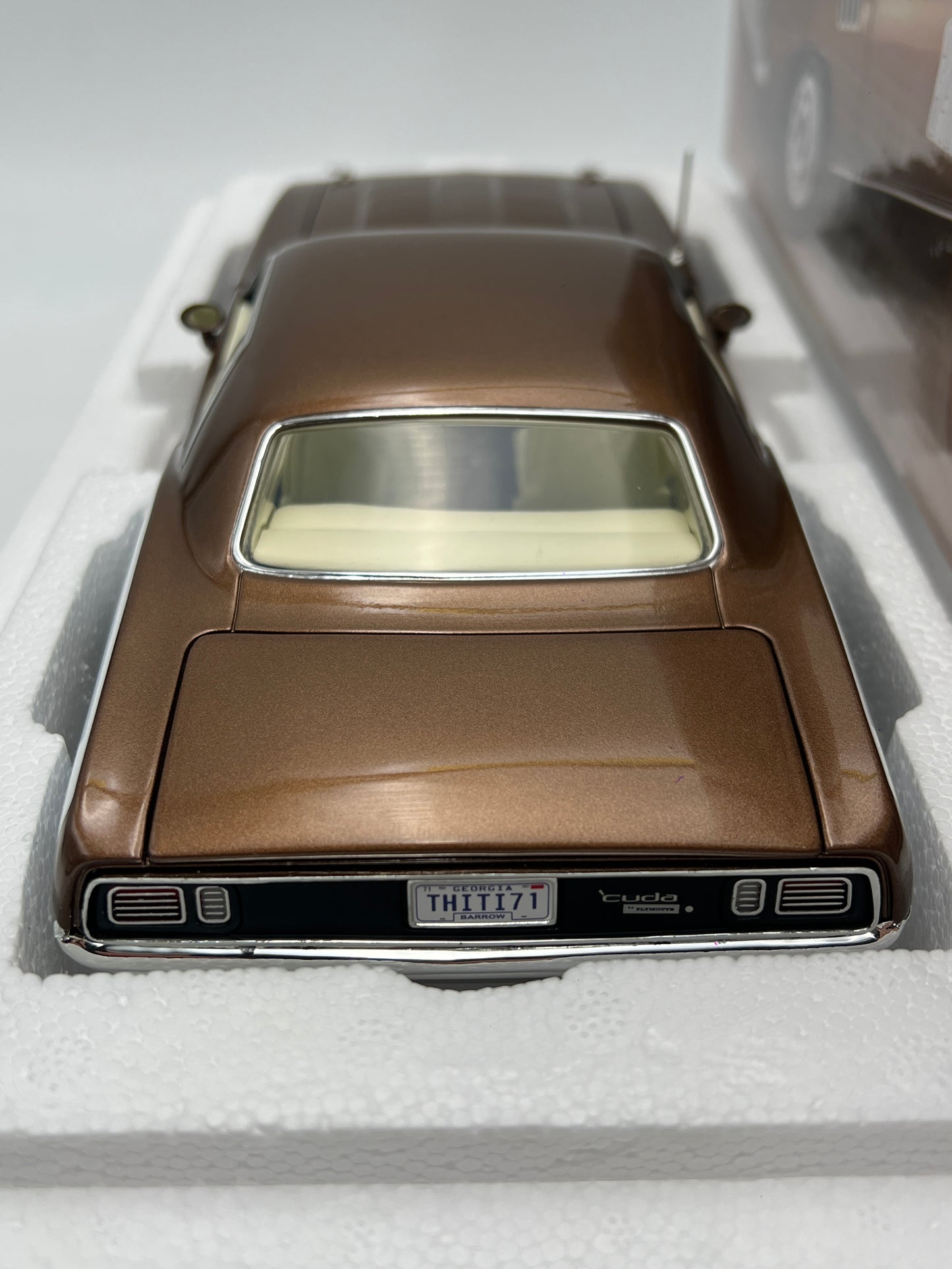 Acme 1:18 Scale #354 Of Only 402 Made 1971 Plymouth Cuda 340 Brown W/Box VHTF