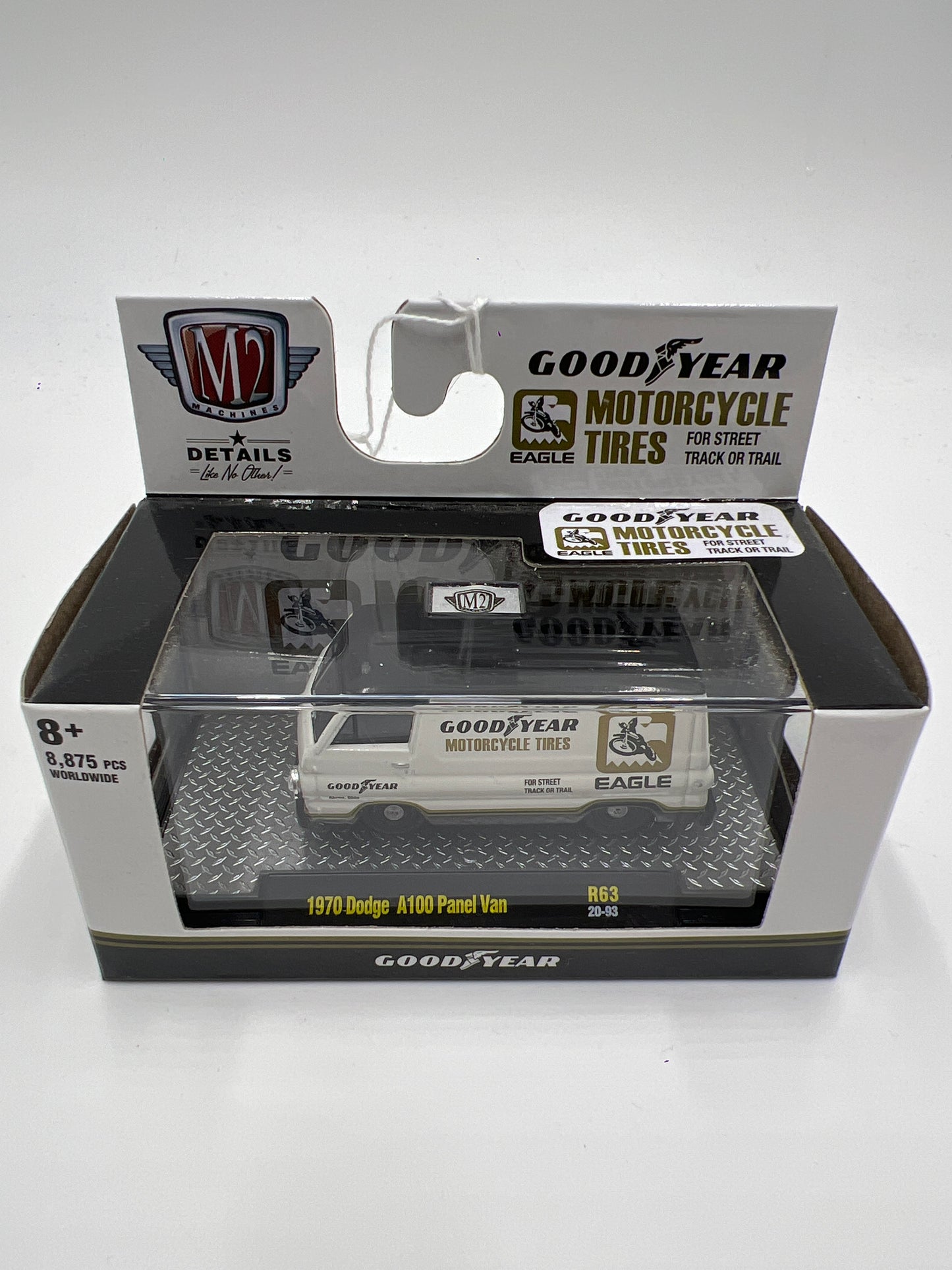 M2 Machines Goodyear 1970 Dodge A100 Panel Van Black/White R63