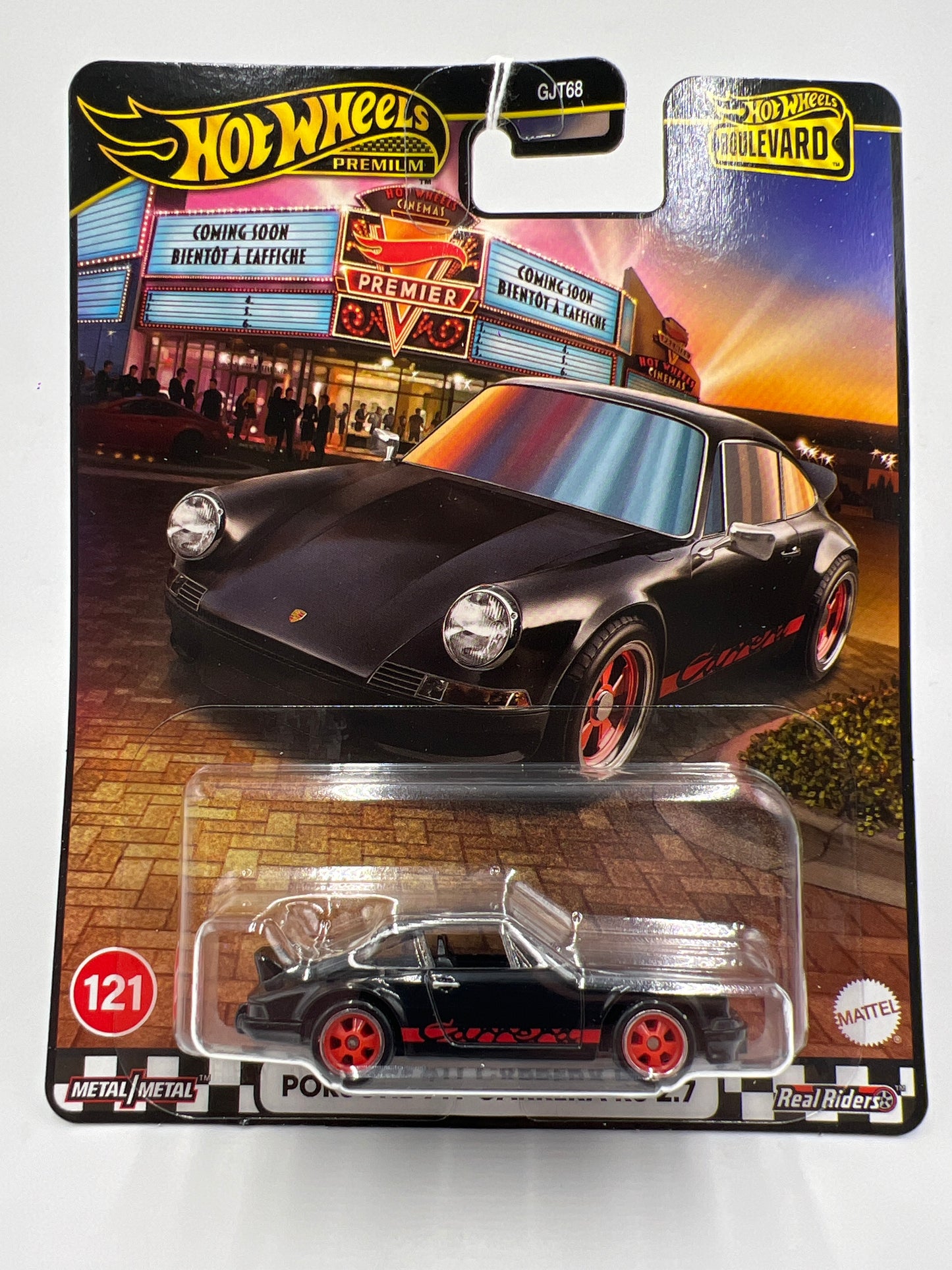 2025 Hot Wheels Premium Boulevard #121 Porsche 911 Carrera RS 2.7 Black/Red 263A