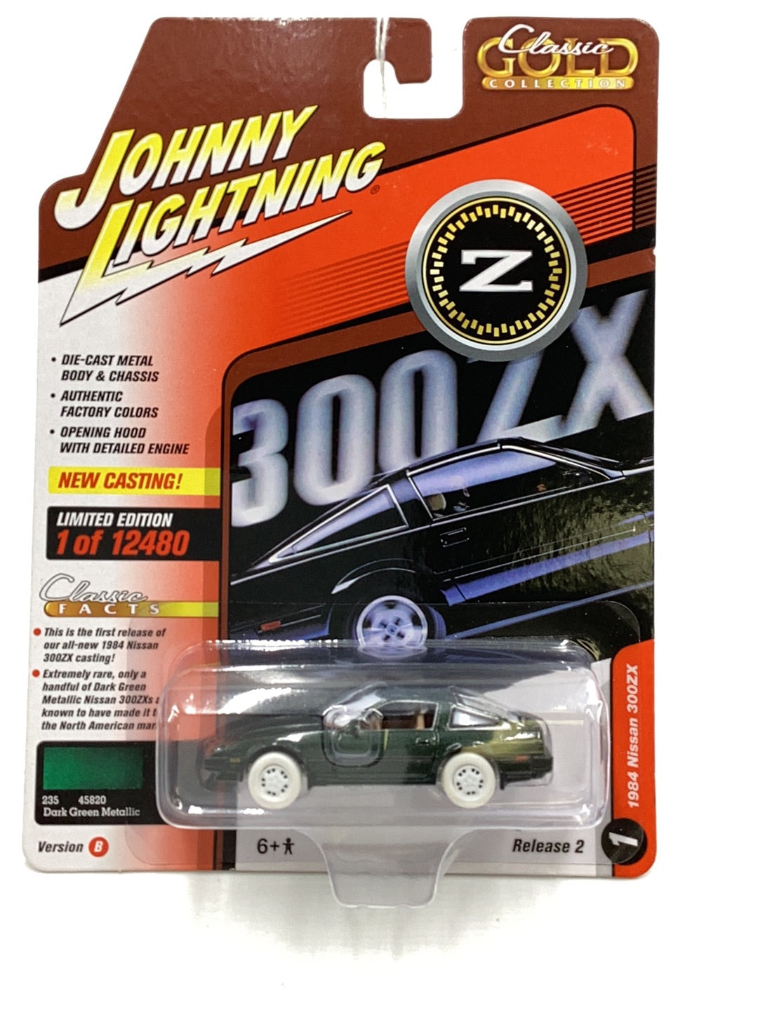 Johnny Lightning Classic Gold Collection 1984 Nissan 300ZX White Lightning Chase