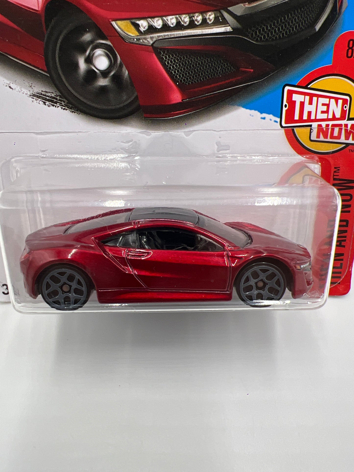 2016 Hot Wheels Then and Now #108 17 Acura NSX Red International Card 104B