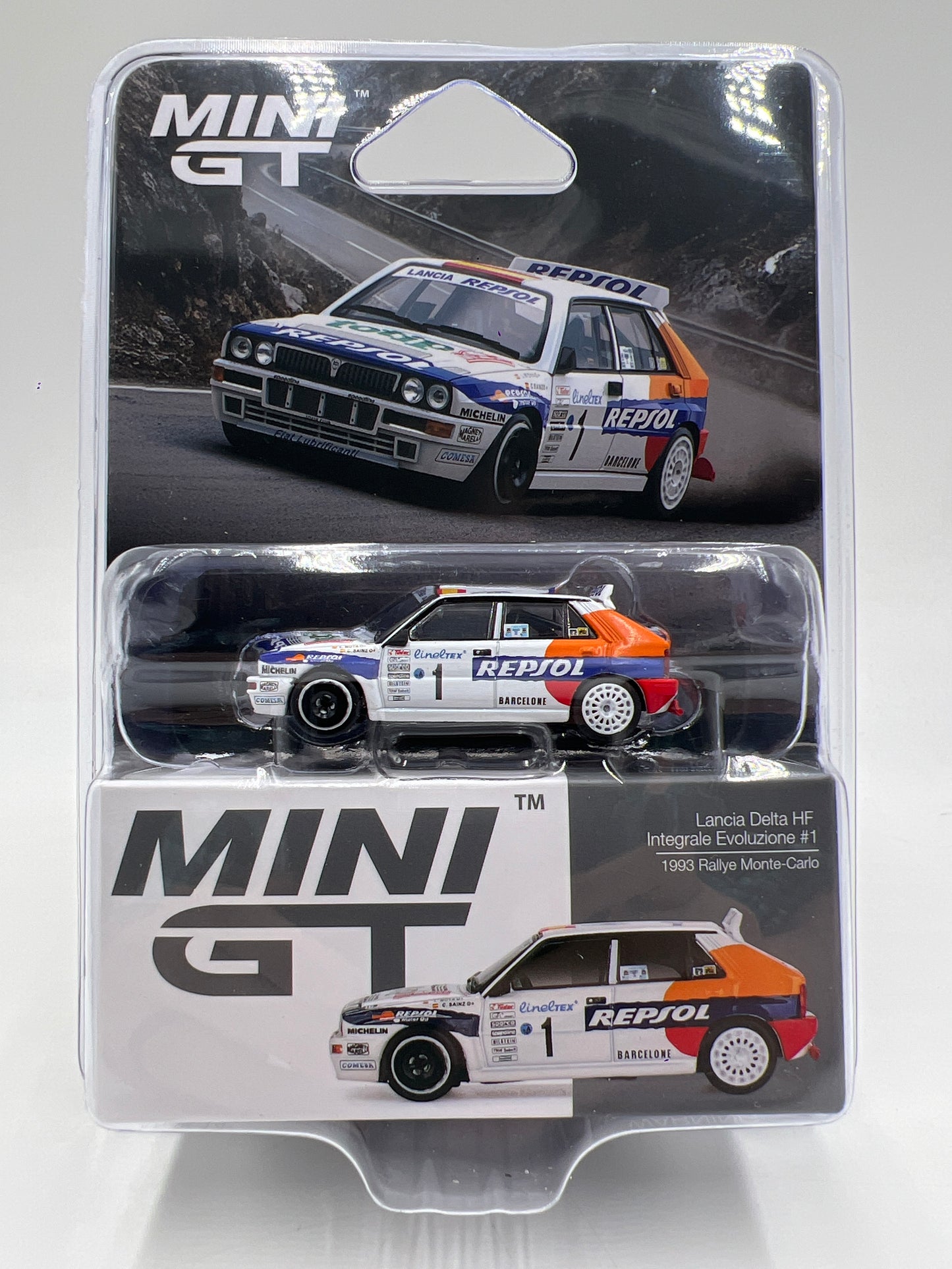 Mini GT #1131 Lancia Delta HF Integrale Evoluzione #1 1993 Rallye Monte-Carlo 230C