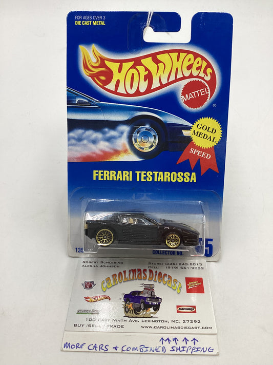 Hot Wheels 1992 Gold Metal Speed #35 Ferrari Testarossa Mesh Wheels