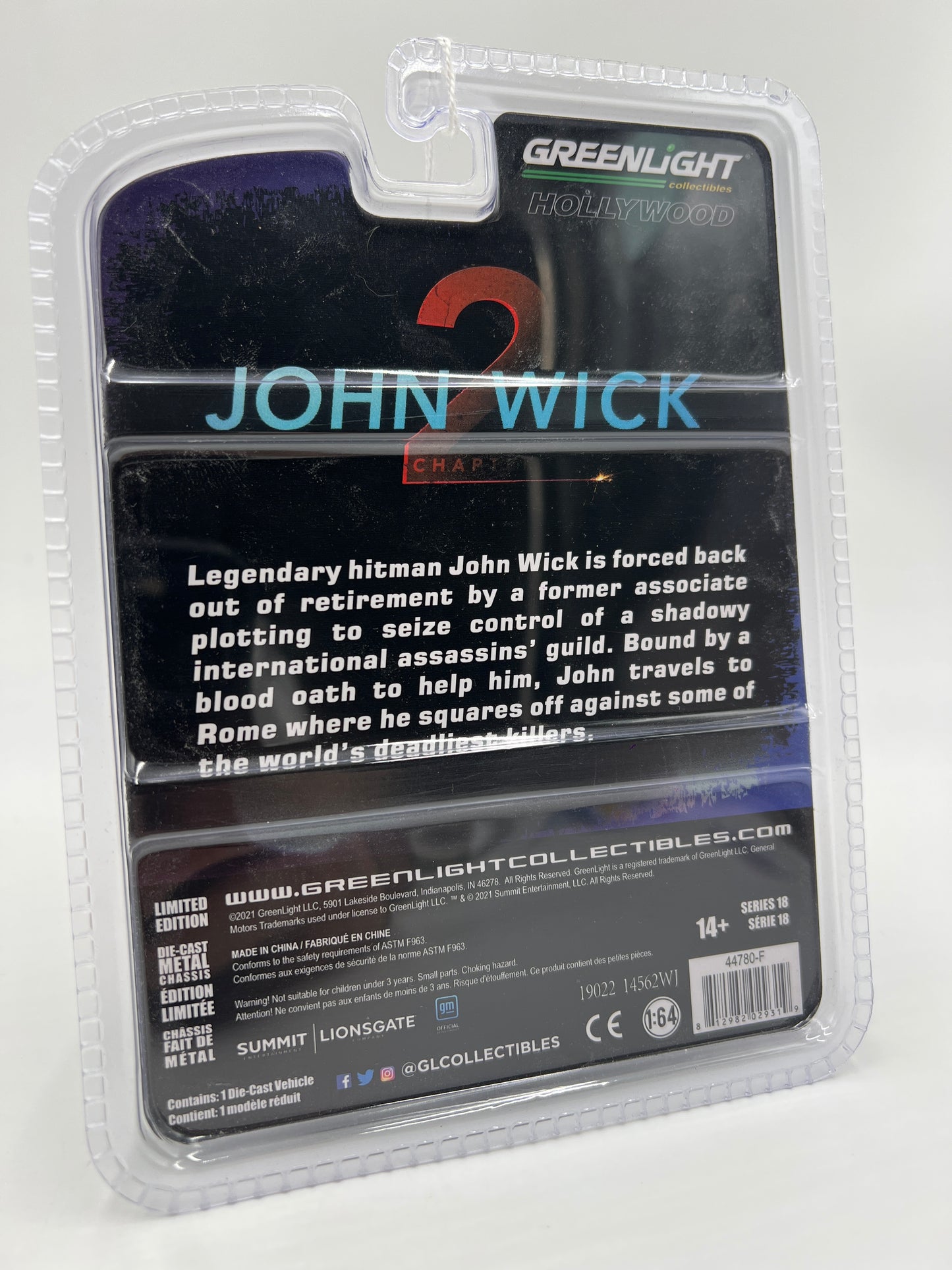 Greenlight Hollywood Series 18 John Wick 2 CHASE 1970 Chevrolet Chevelle SS 396 Green