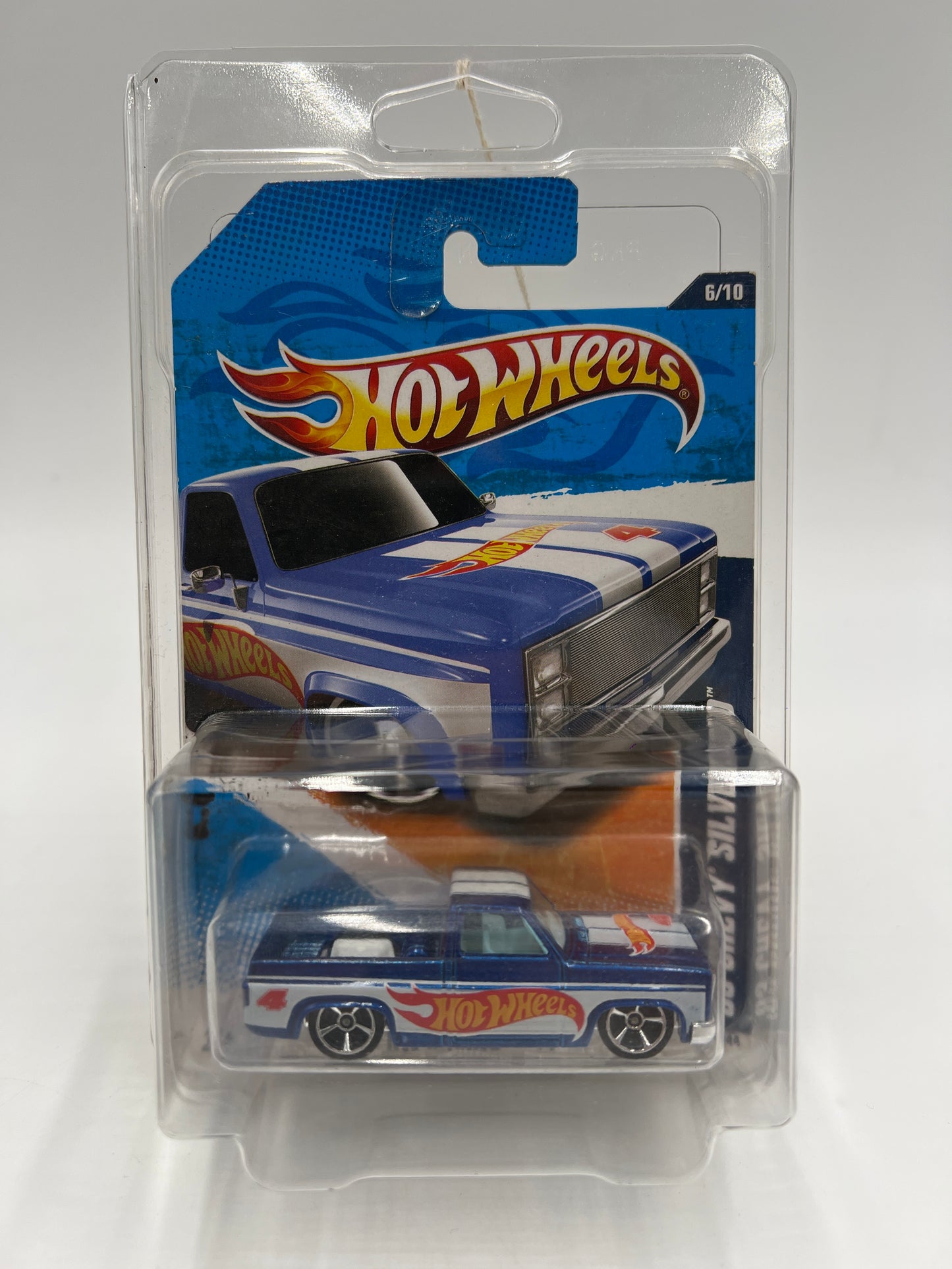 2011 Hot Wheels Racing #156 83 Chevy Silverado Blue W/Protector