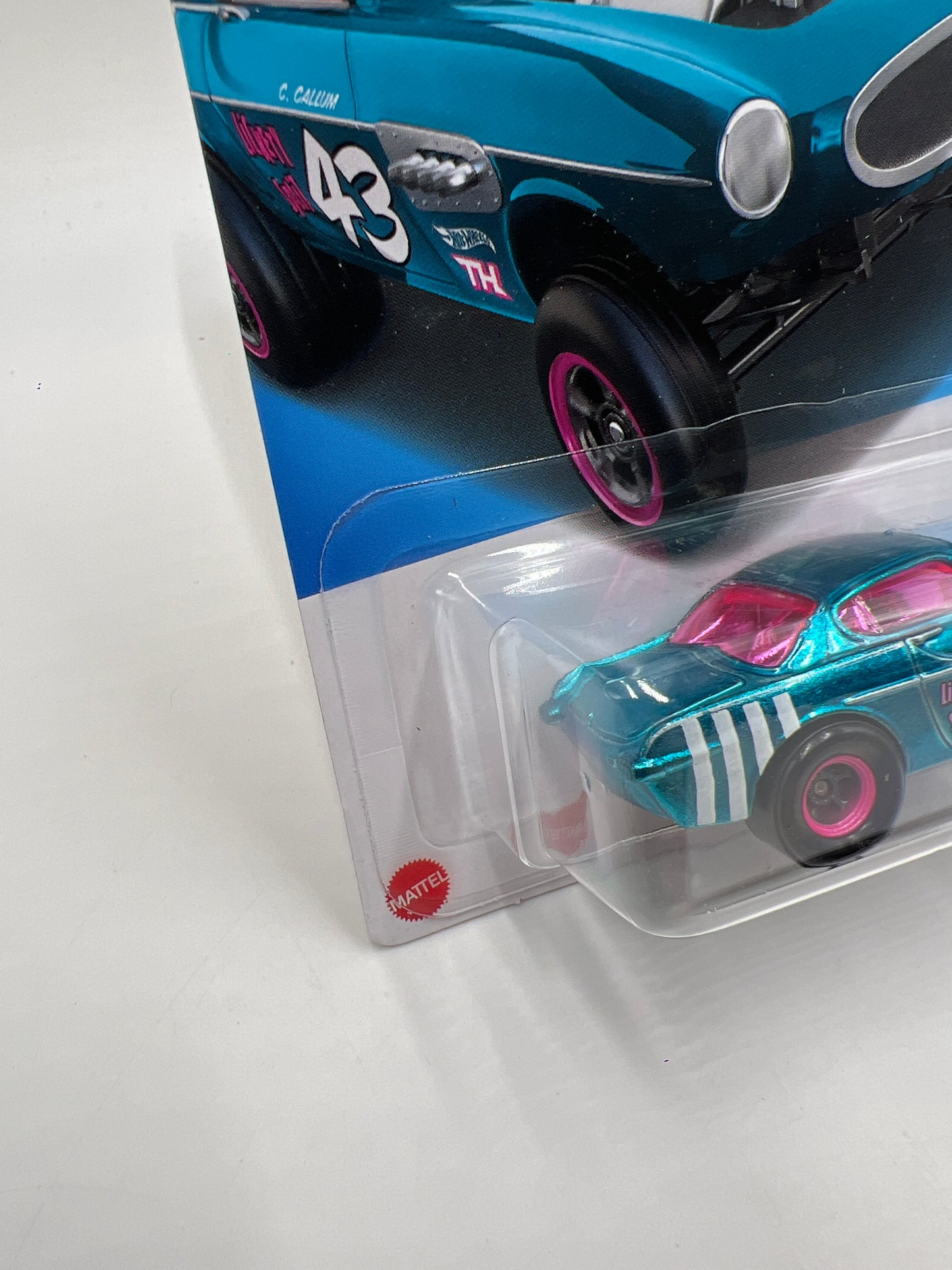 2024 Hot Wheels Super Treasure Hunt #153 Volvo P1800 Gasser Blue W/Protector