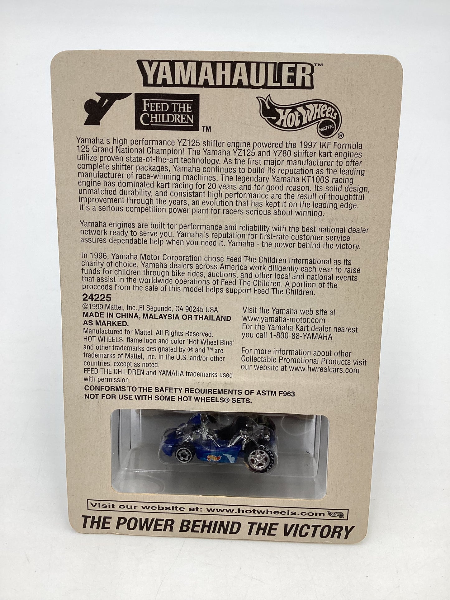 Hot Wheels Yama Hauler Go Kart Blue Silver Rims with protector