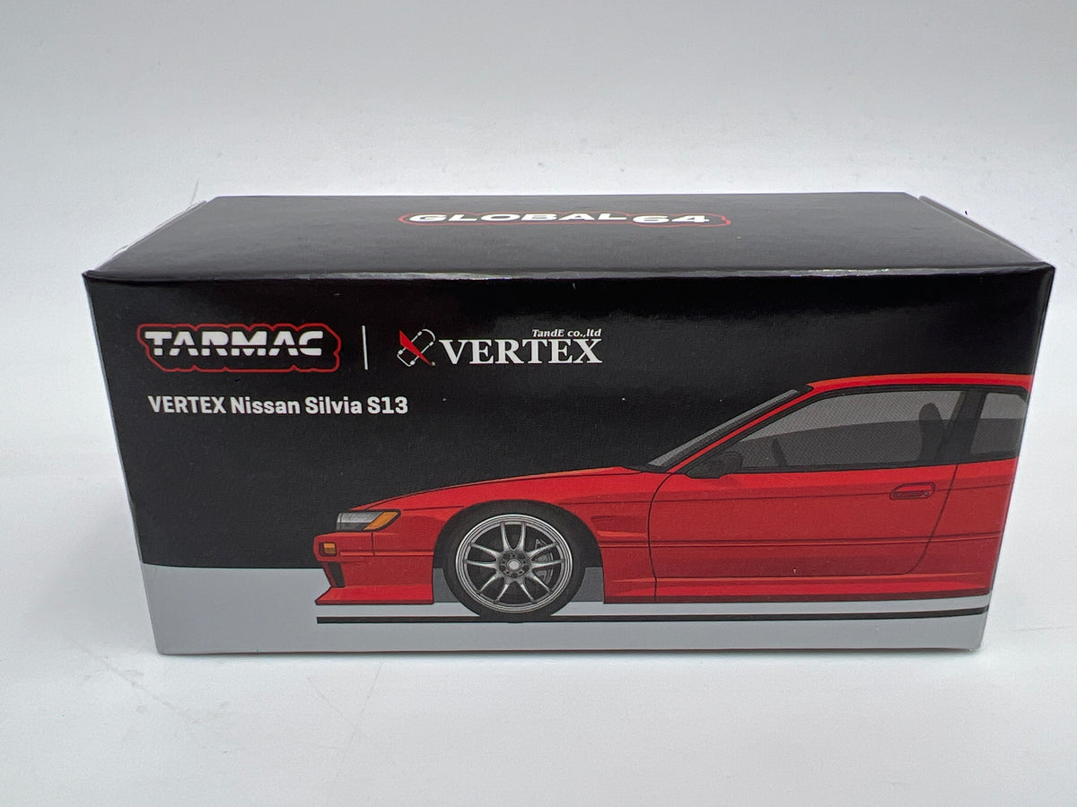 Tarmac Works x Global 64 VERTEX Nissan Silvia S13 Red
