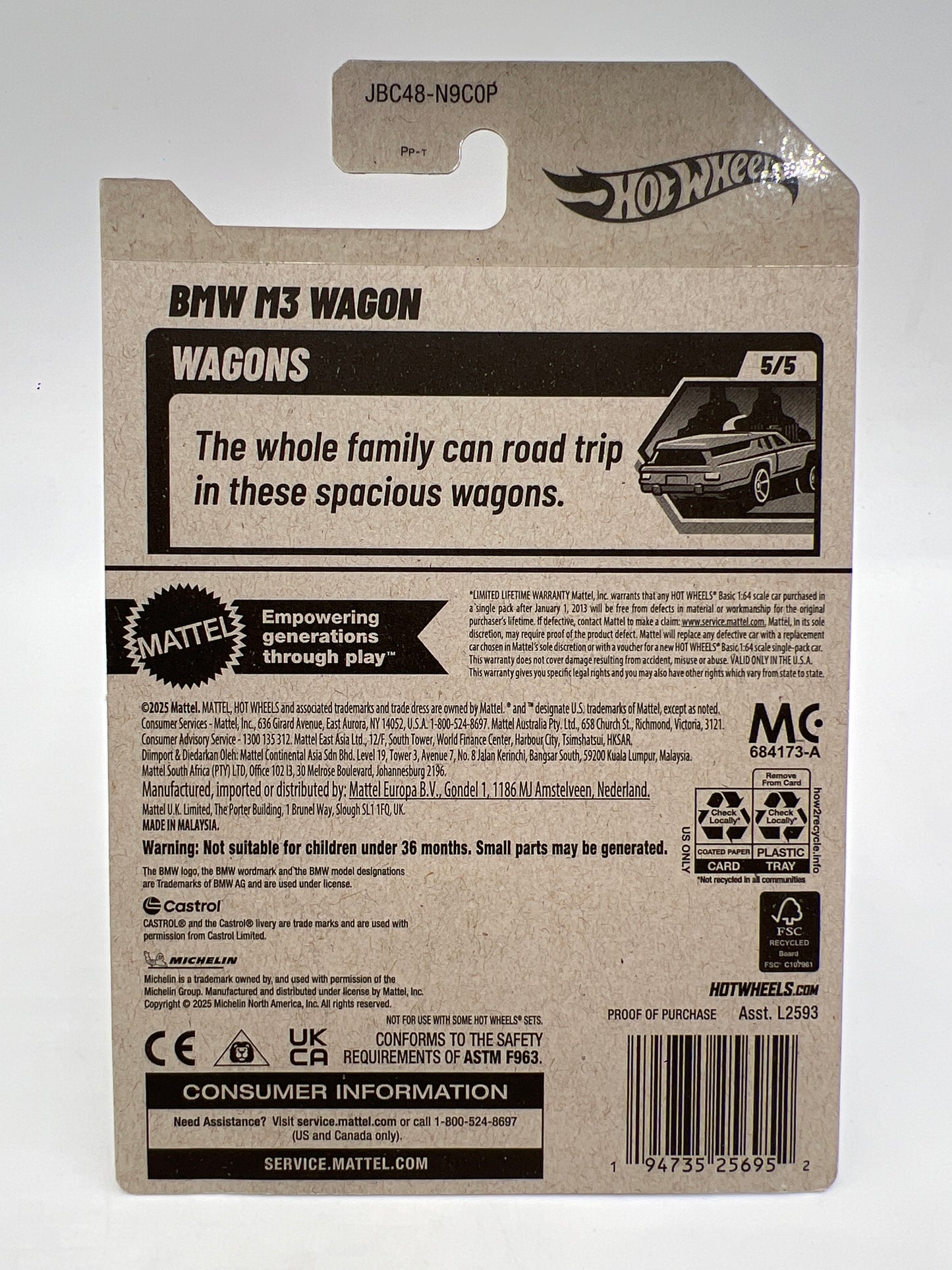 2025 Hot Wheels Super Treasure Hunt #245 BMW M3 Wagon Green W/Protector