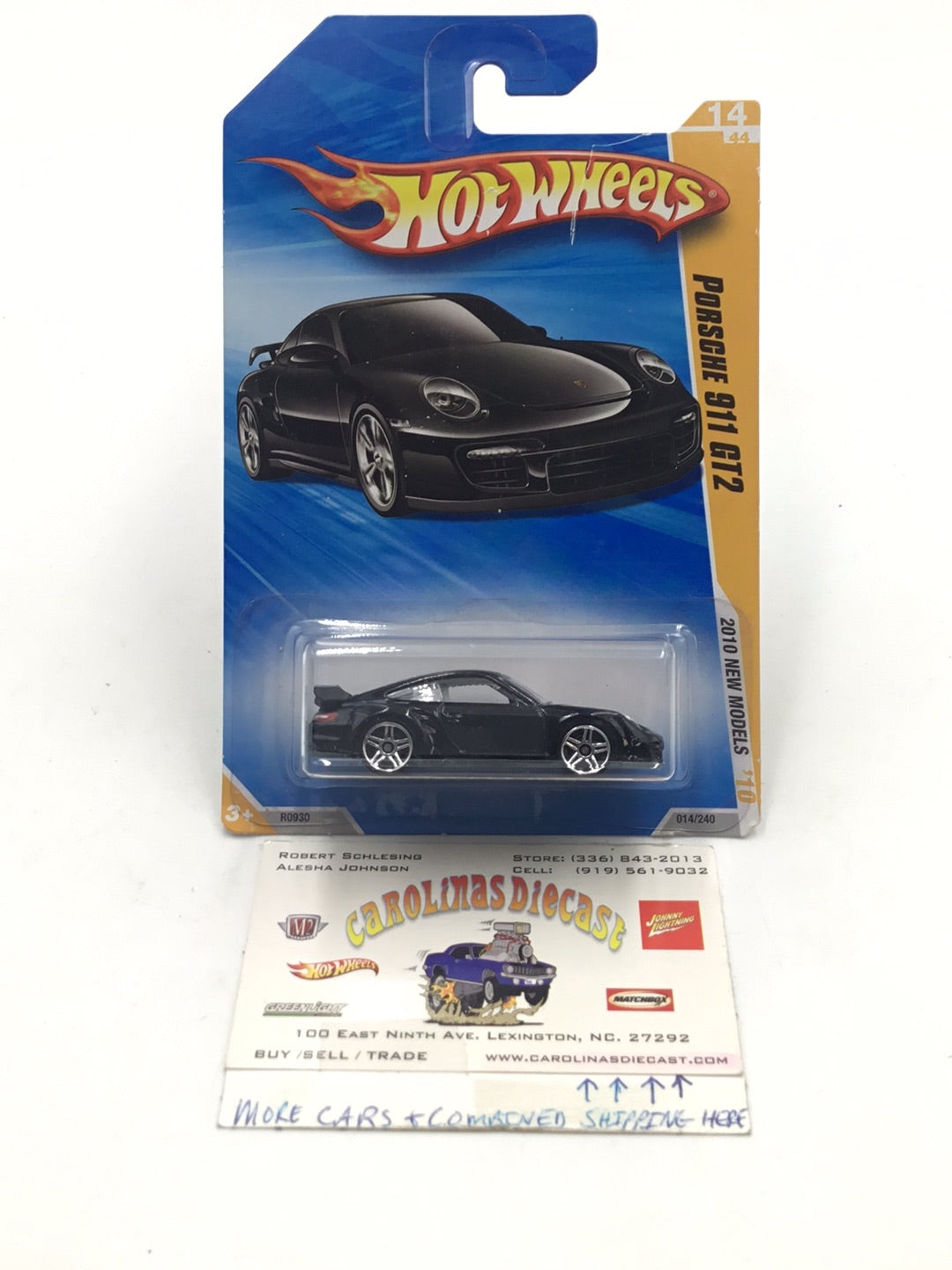 2010 Hot Wheels #14 Porsche 911 GT2 LL1