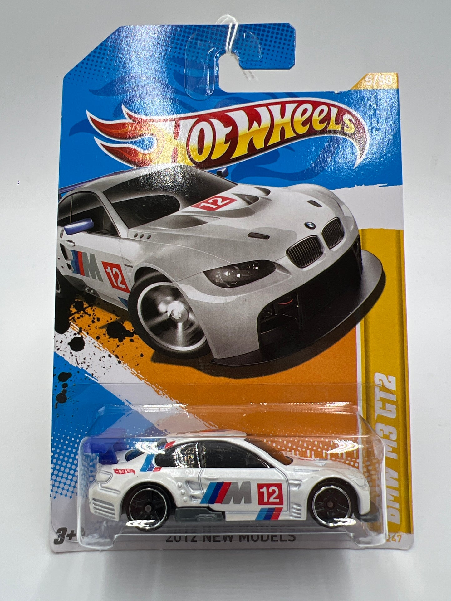 2012 Hot Wheels New Models #5 BMW M3 GT2 White 106B