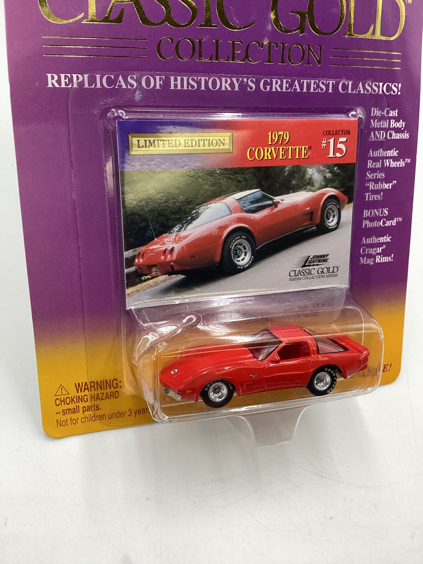 Johnny Lightning Classic Gold Collection #15 1979 Corvette Red J Hook Vein