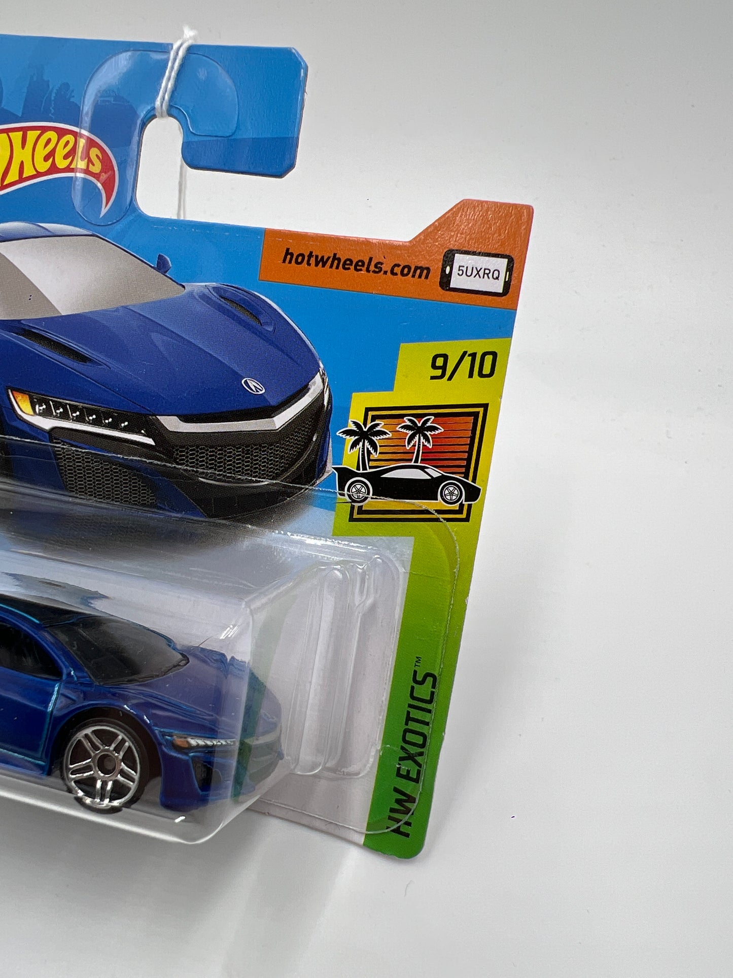 2019 Hot Wheels Exotics #199 17 Acura NSX Blue Short Card 103A