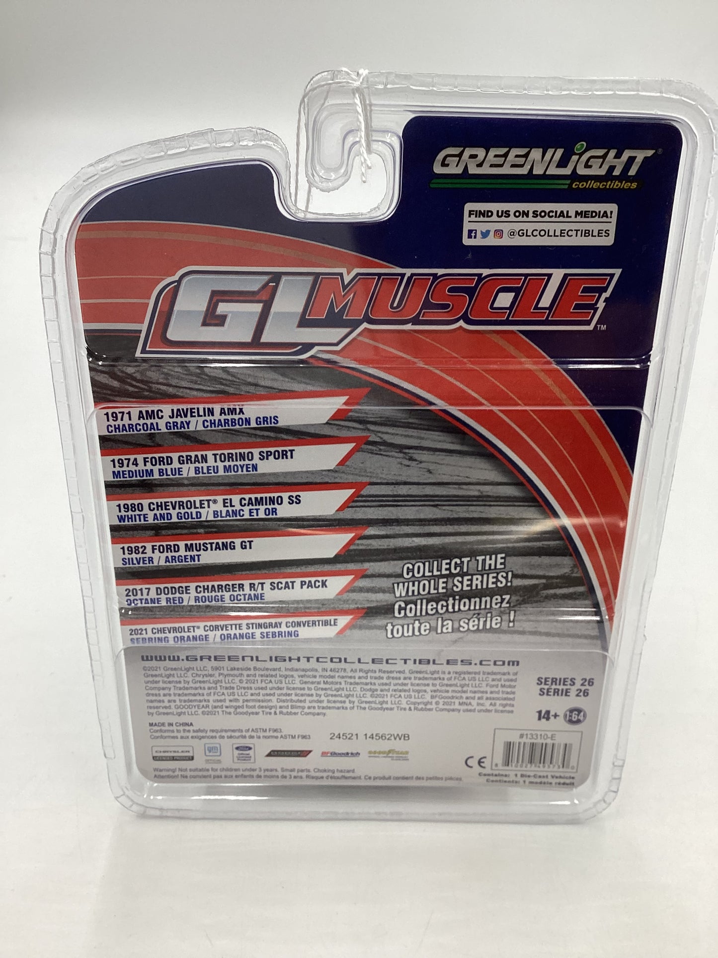 Greenlight GL Muscle 2017 Dodge Charger R/T scat pack 178E