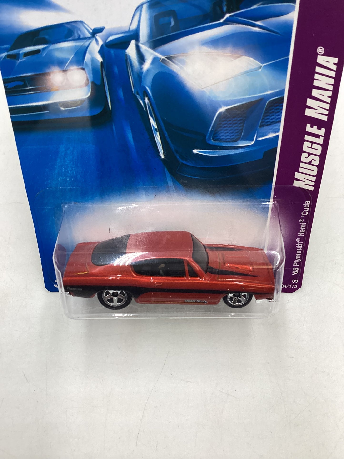 2009 Hot Wheels #134 68 Plymouth Hemi Cuda Red 50C