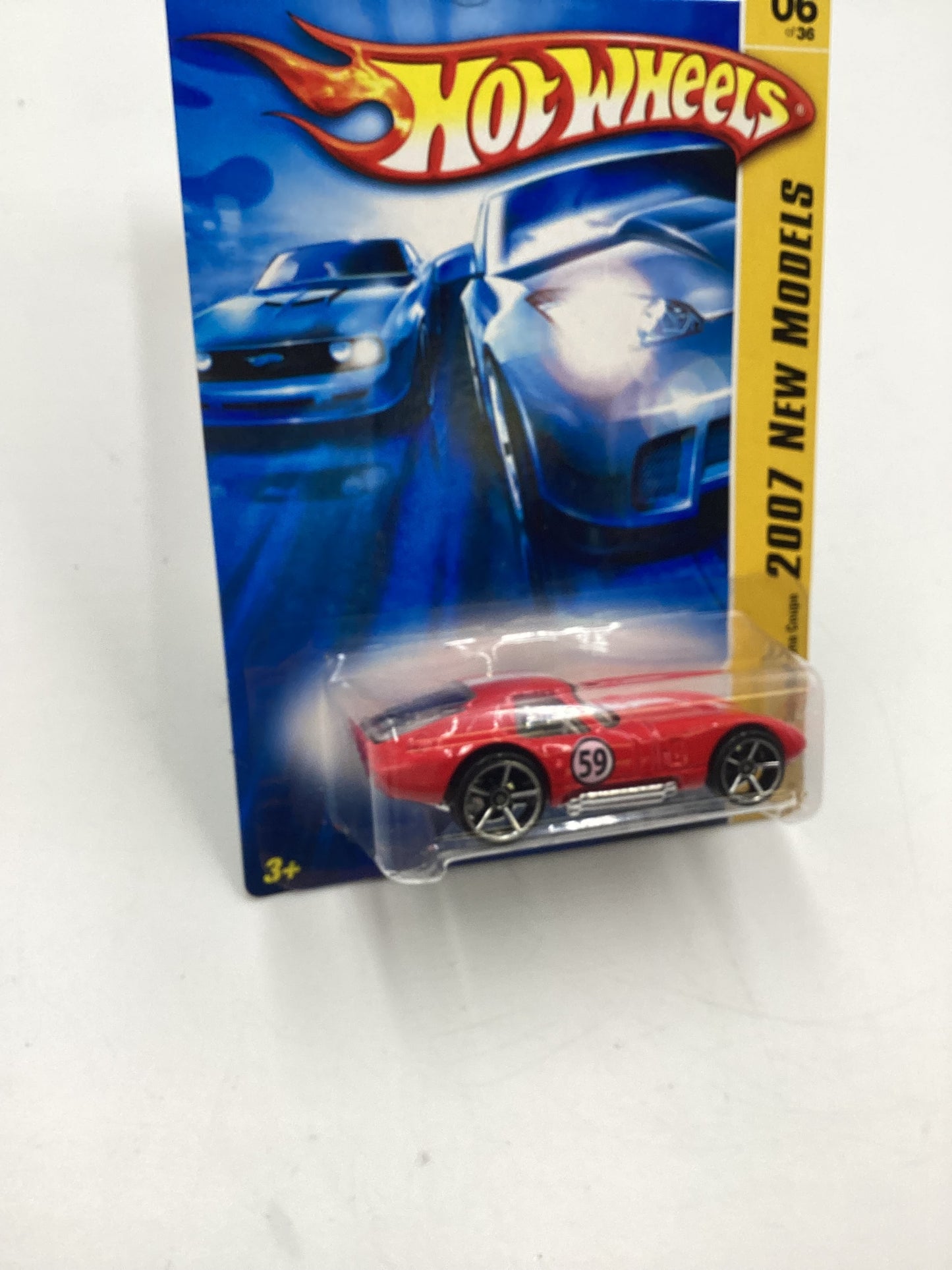 2007 Hot Wheels New Models #6 Shelby Cobra Daytona Coupe Red 21A