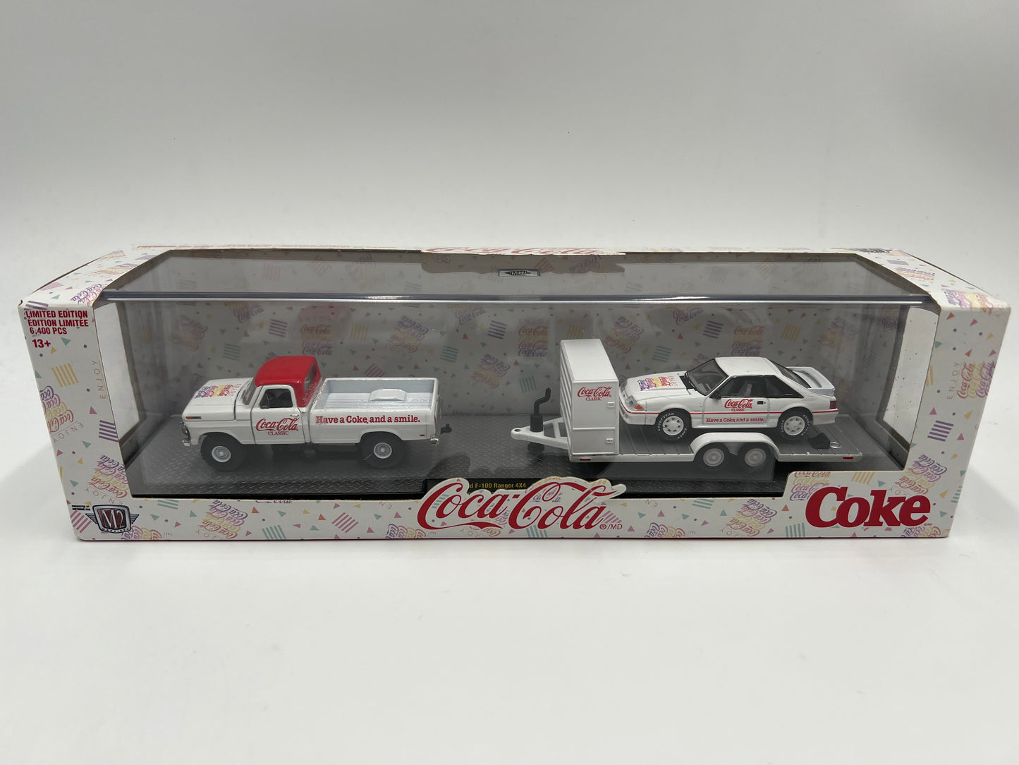 M2 Machines Auto Haulers Coca Cola 1969 Ford F-100 Ranger 4x4 & 1990 Ford Mustang GT TW08