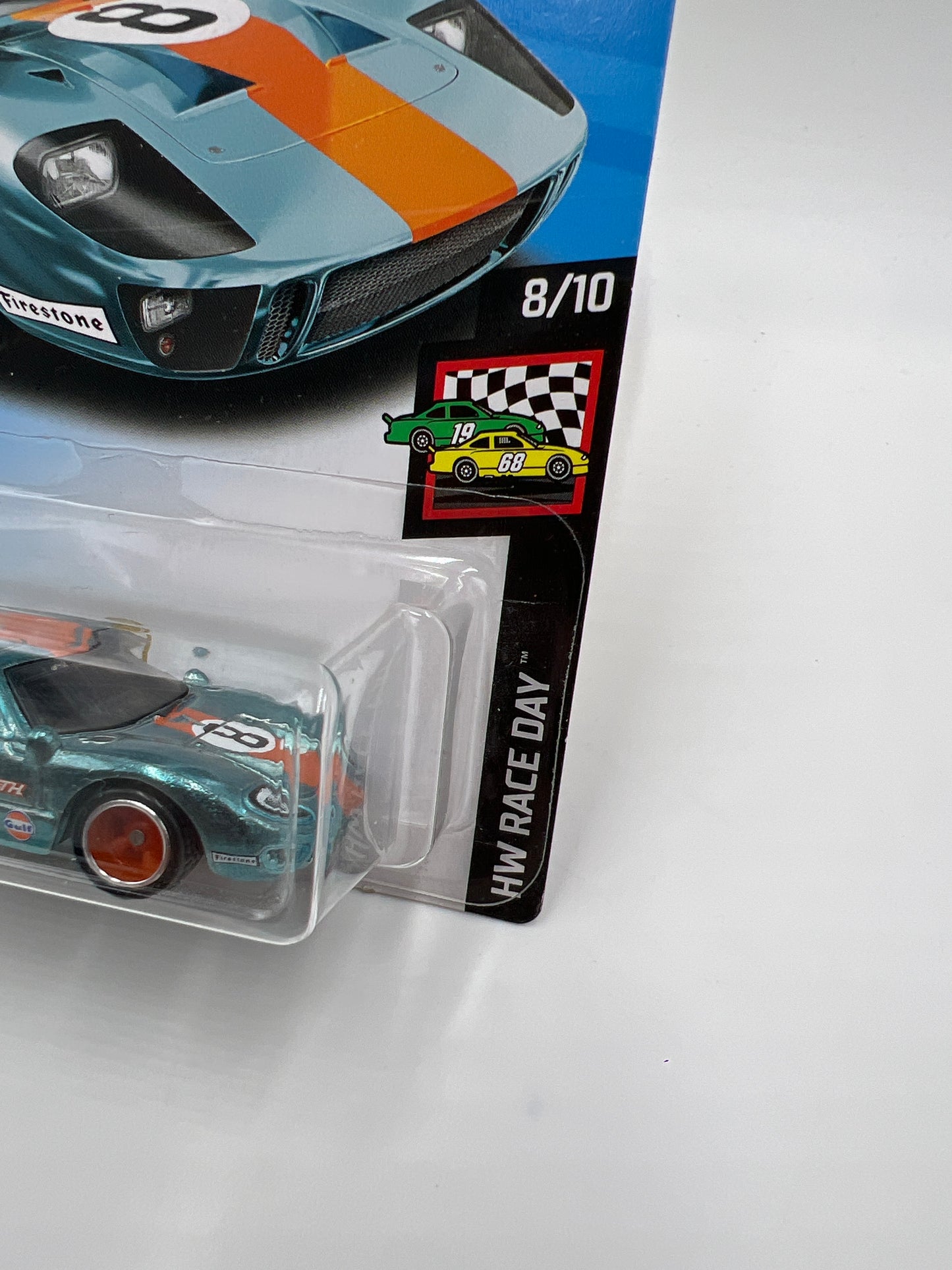 2020 Hot Wheels Super Treasure Hunt #35 Ford GT-40 Gulf Blue W/Protector