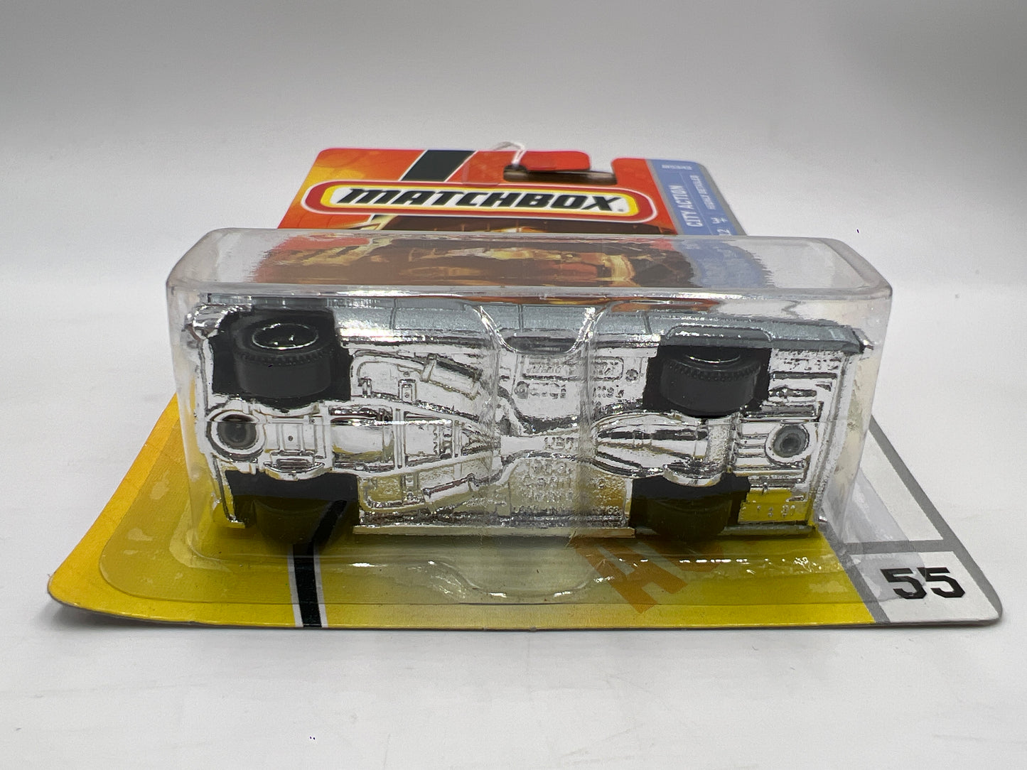 Matchbox City Action #55 63 Cadillac Hearse Silver 206C