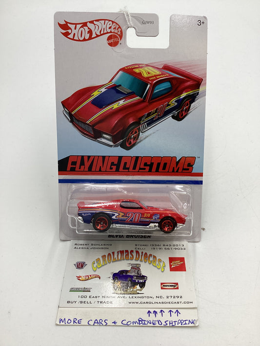 Hot Wheels Target Exclusive Flying Customs Blvd. Bruiser Red Cracked Blister 152i