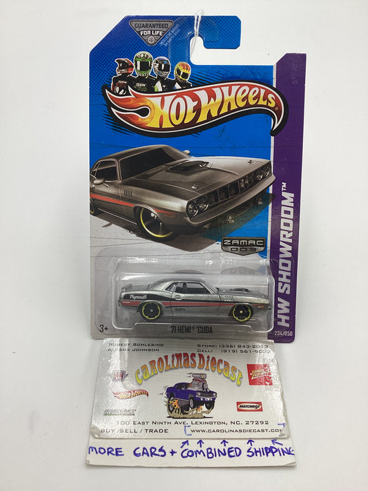 2013 Hot Wheels Zamac 003 #234 71 Hemi Cuda 145H