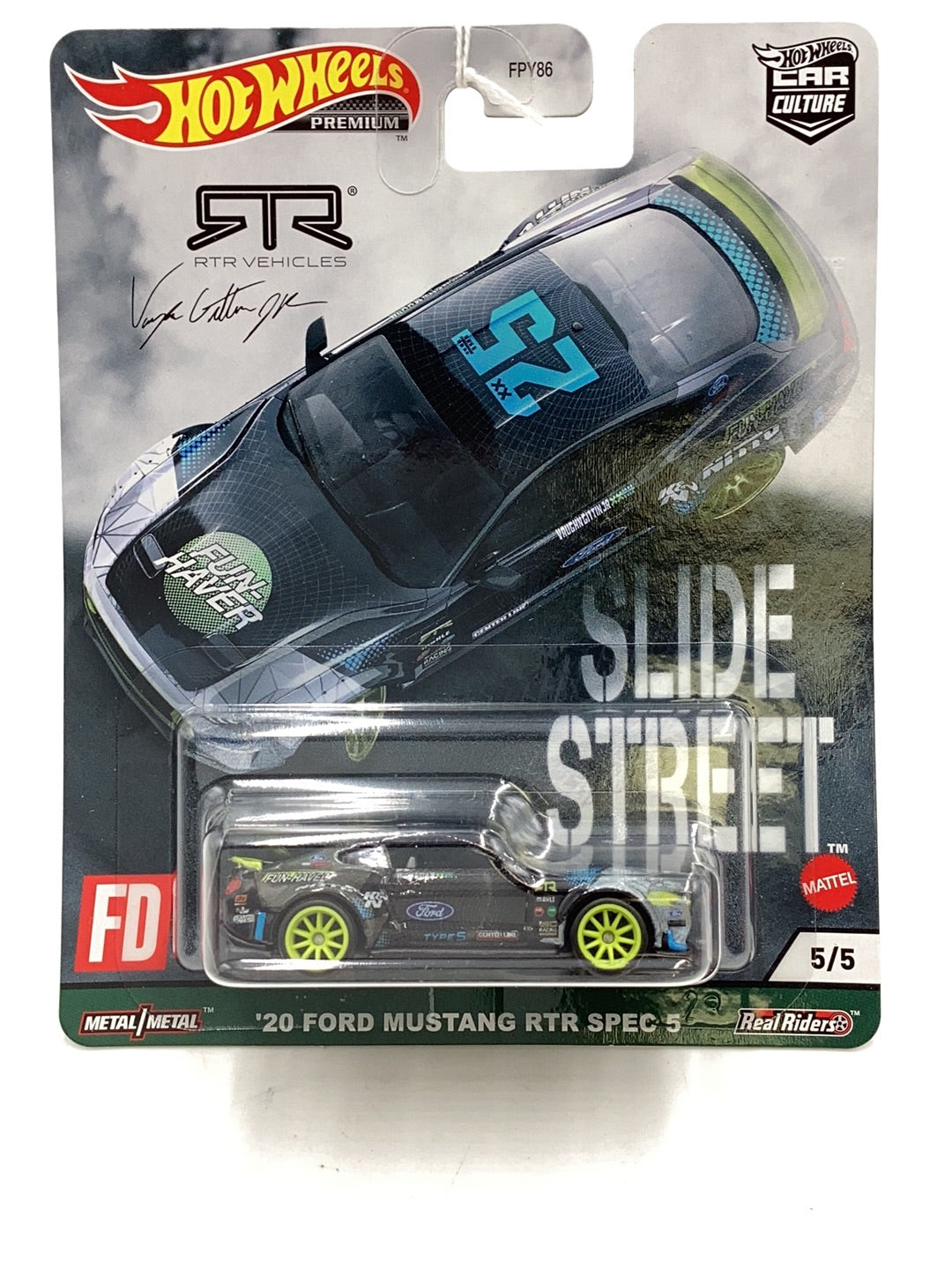 Hot wheels Slide Street 5/5 20 Ford Mustang RTR Spec 5 244M