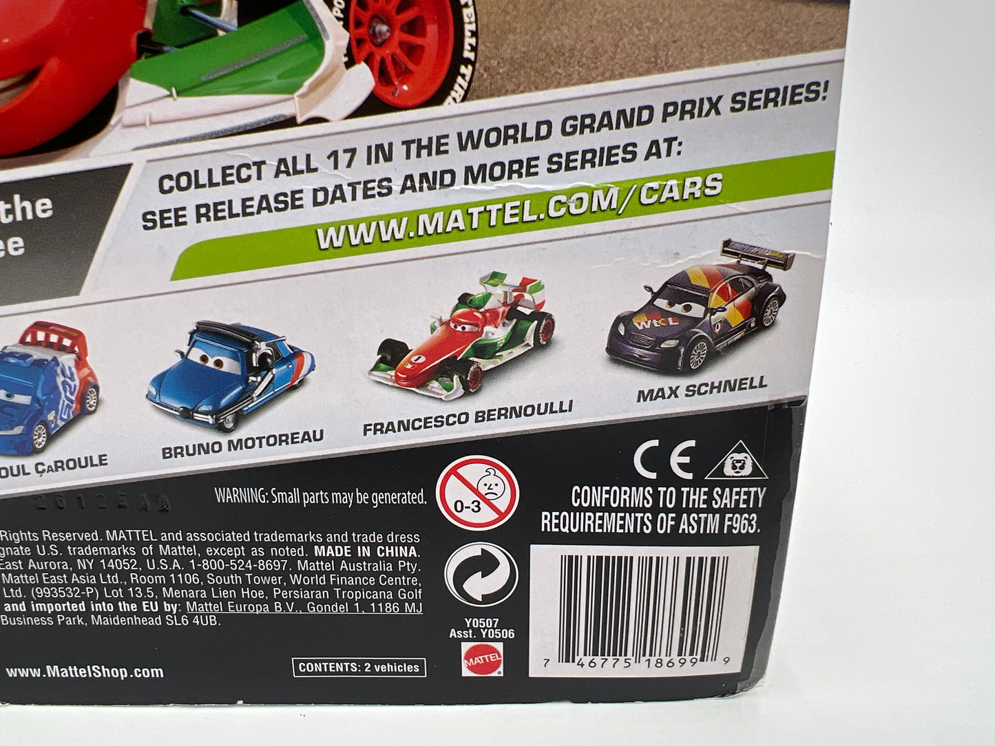 Disney Pixar Cars WGP 2 Pack Nigel Gearsley & Austin Littleton Card Not Perfect